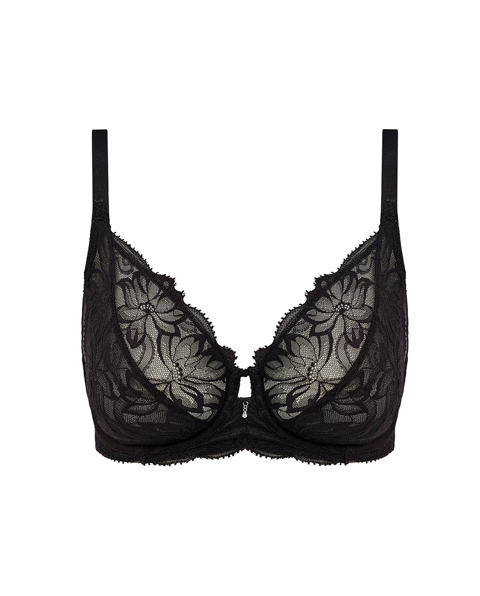 Soutien de Aro com Renda Floral Plana Azul-5
