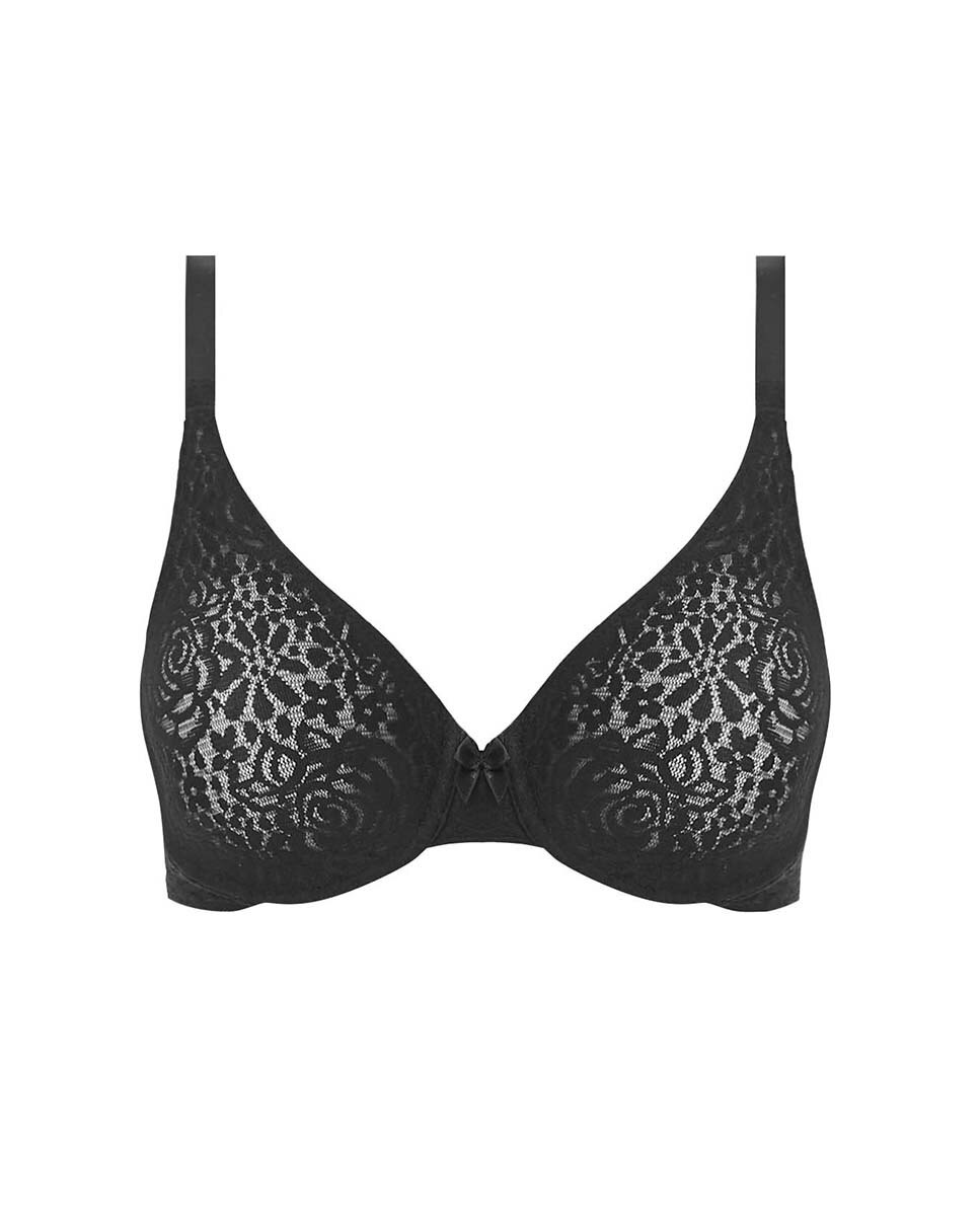 Sujetador Halo Lace tipo triángulo encaje - Wacoal - Negro Negro-4
