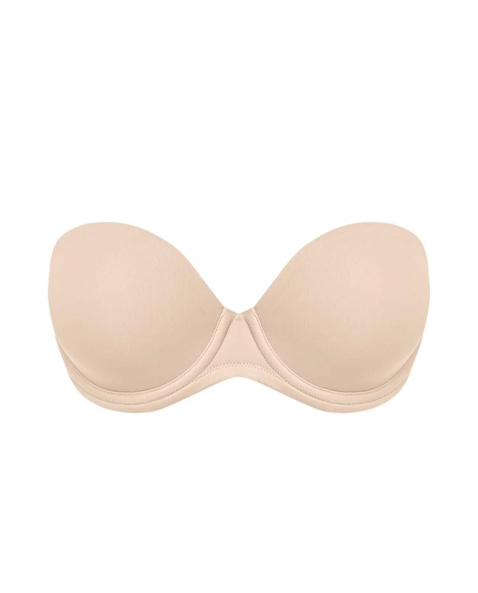Sujetador Red Carpet tipo bandeau color nude con foam y aro - Wacoal - Beige Beige-4