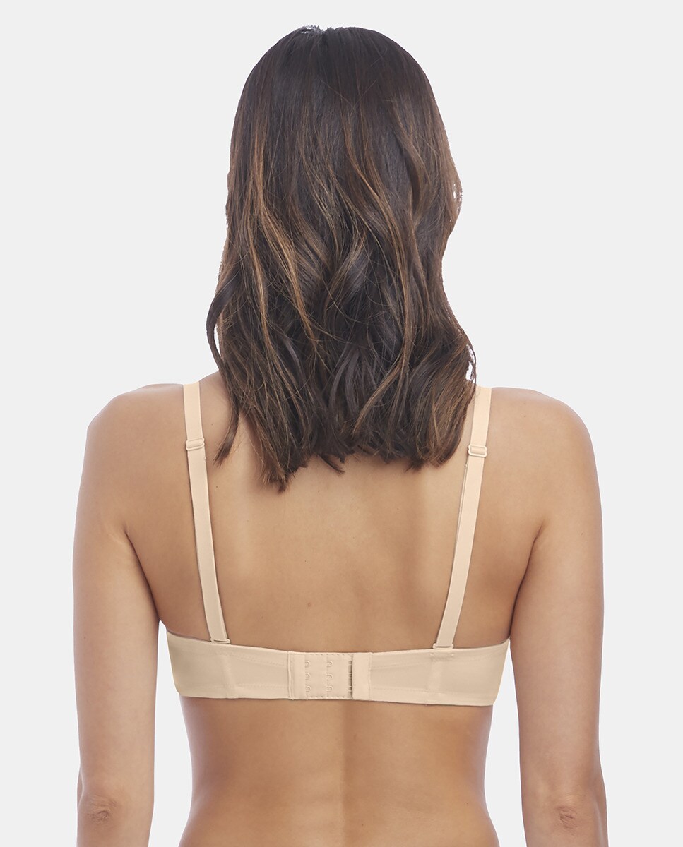 Soutien almofadado Red Carpet tipo bandeau nude com aro Preto-5
