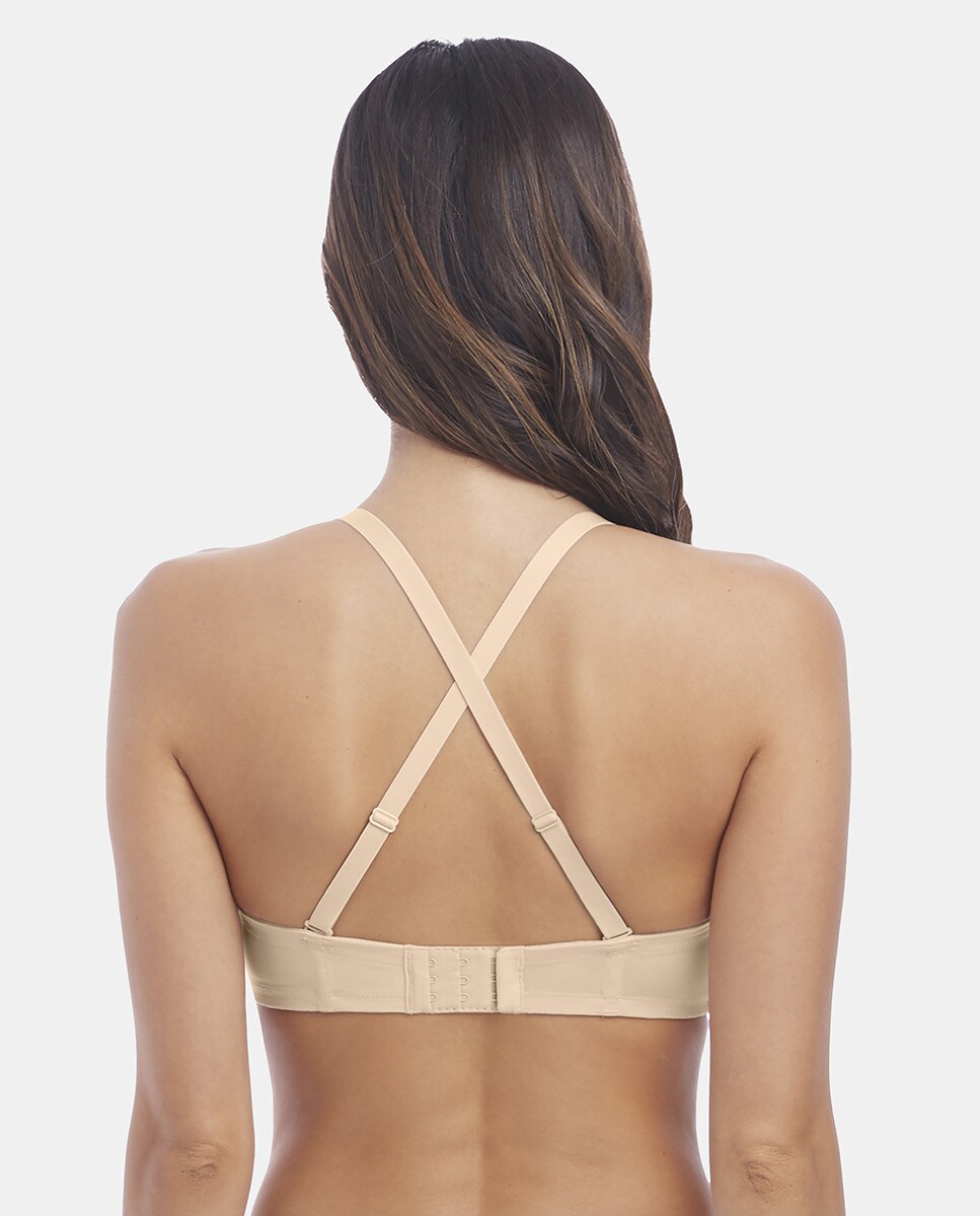 Soutien almofadado Red Carpet tipo bandeau nude com aro Preto-6