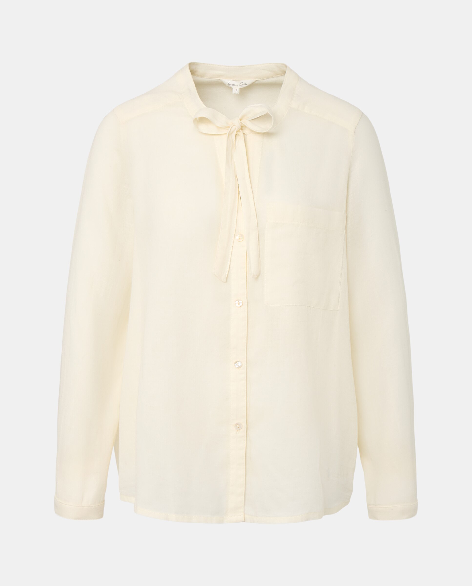 Blusa Lisa com Laços Elena 120 Cru-4