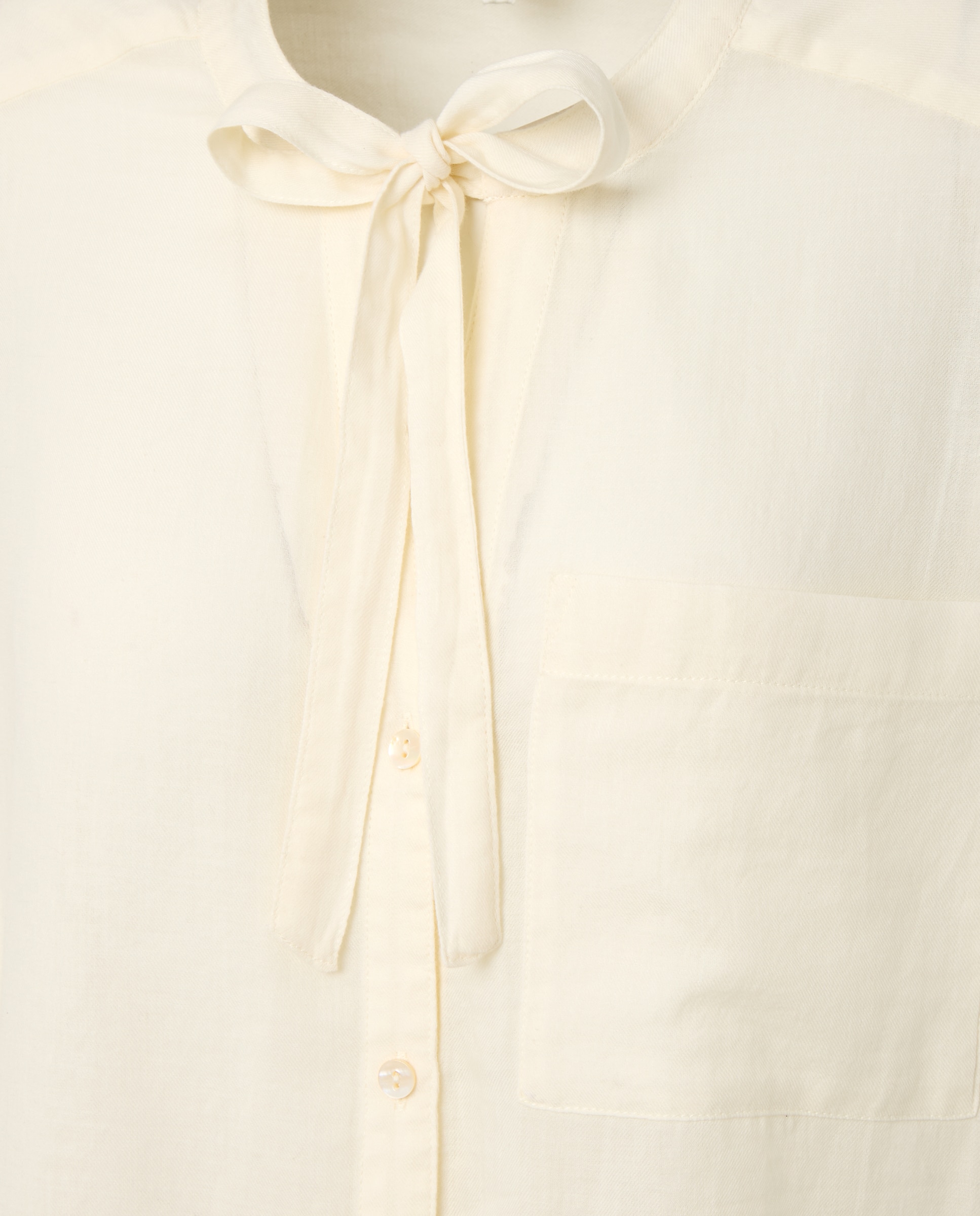 Blusa Lisa com Laços Elena 120 Cru-5