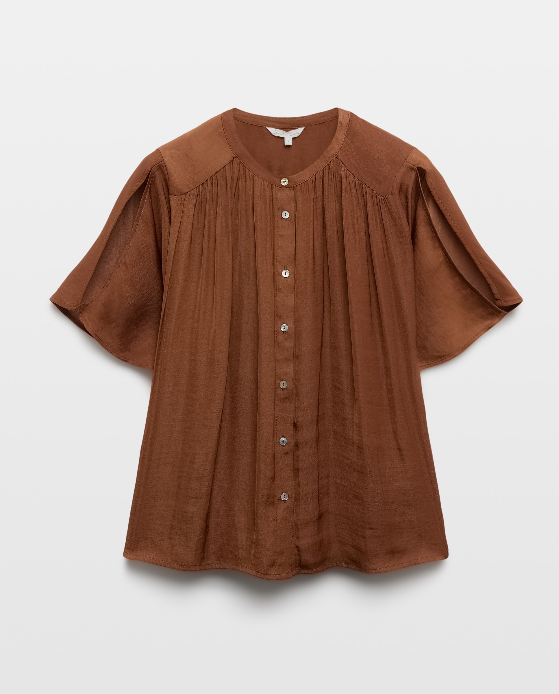Blusa com Manga de Capa Torrado-4