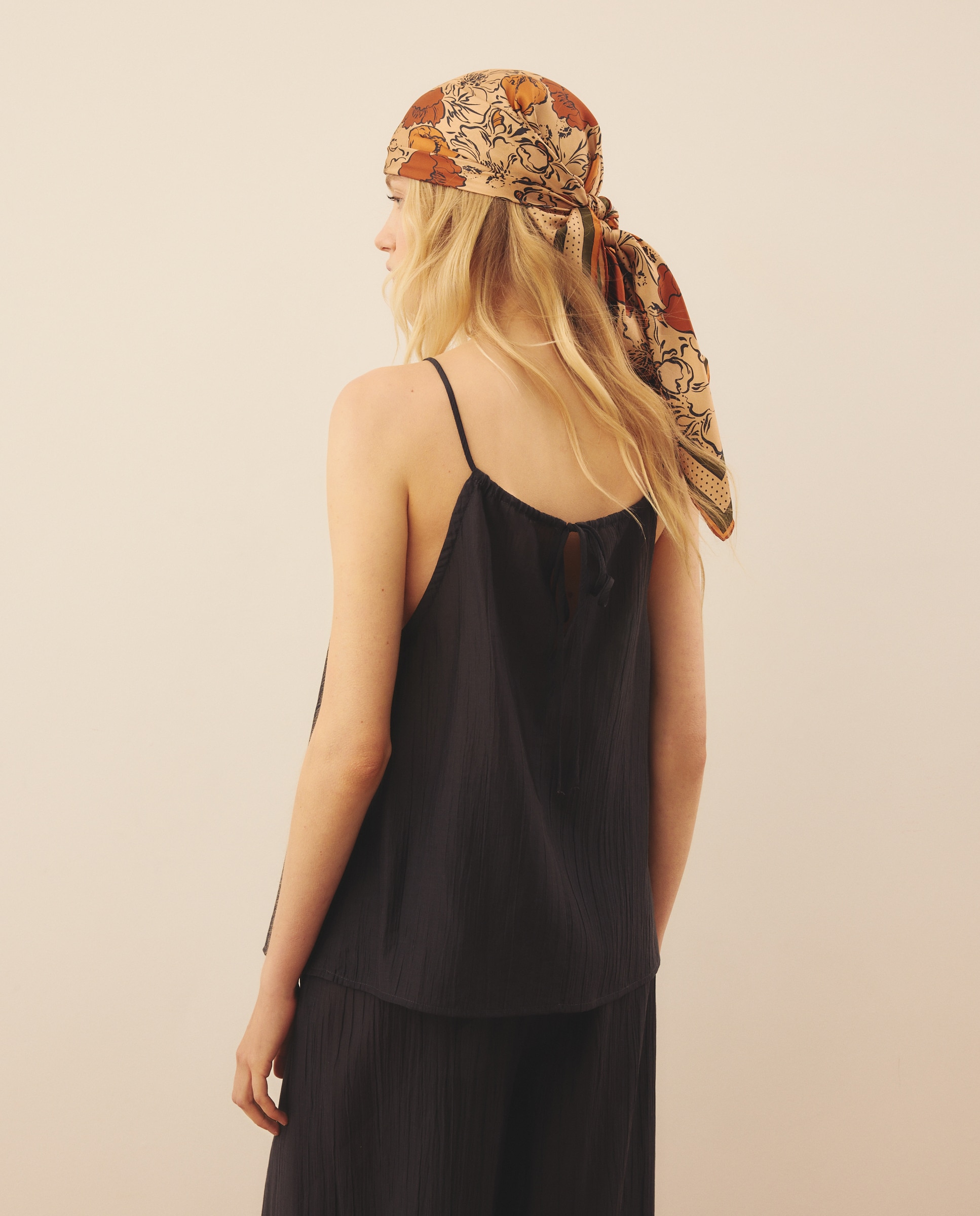 Top halter de mujer realizado en tencel - Southern Cotton - Plomo Plomo-3