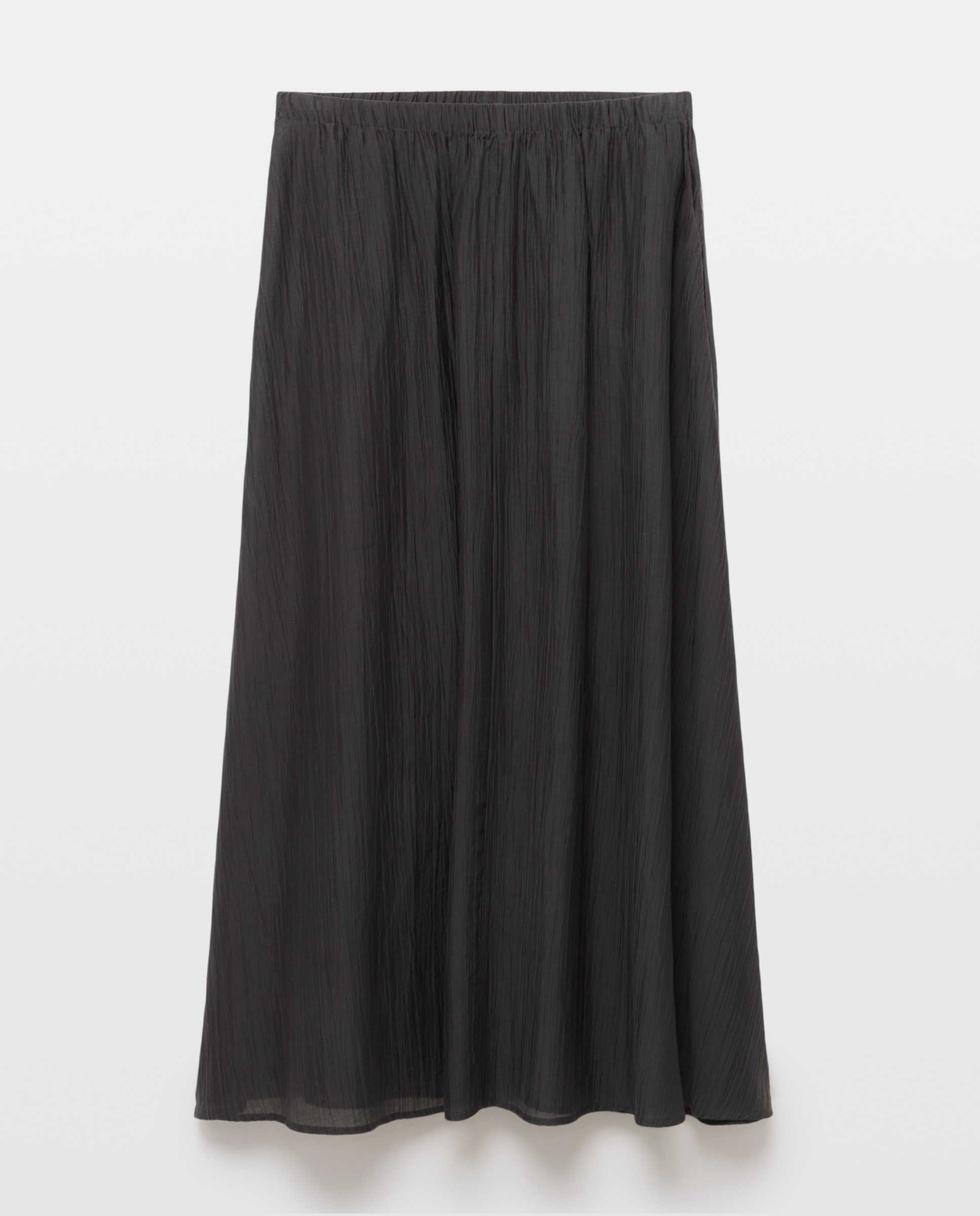 Falda larga lisa de mujer - Southern Cotton - Plomo Plomo-5