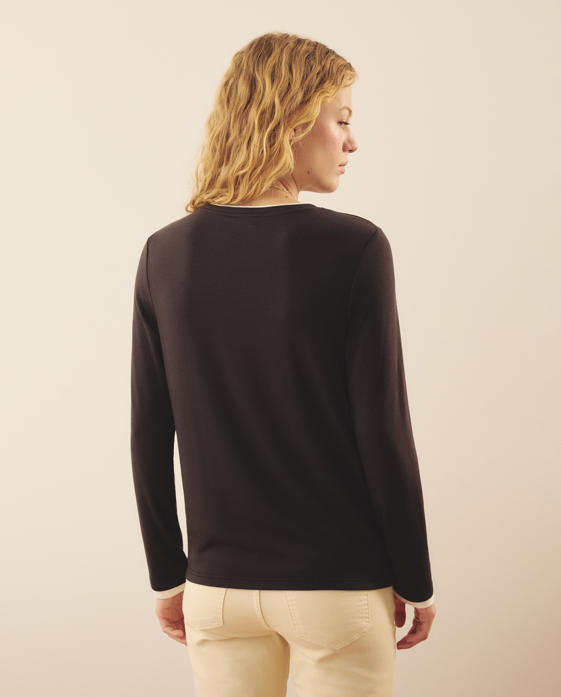 Camisola de mulher com manga comprida Chumbo-3
