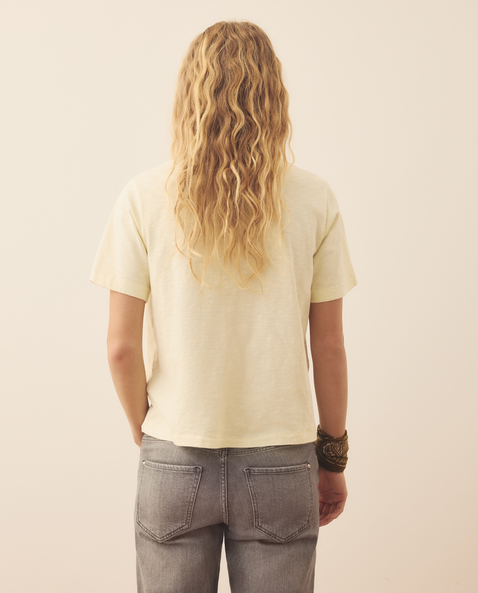 T-shirt com Estampado Tie Dye 300 Amarelo-3