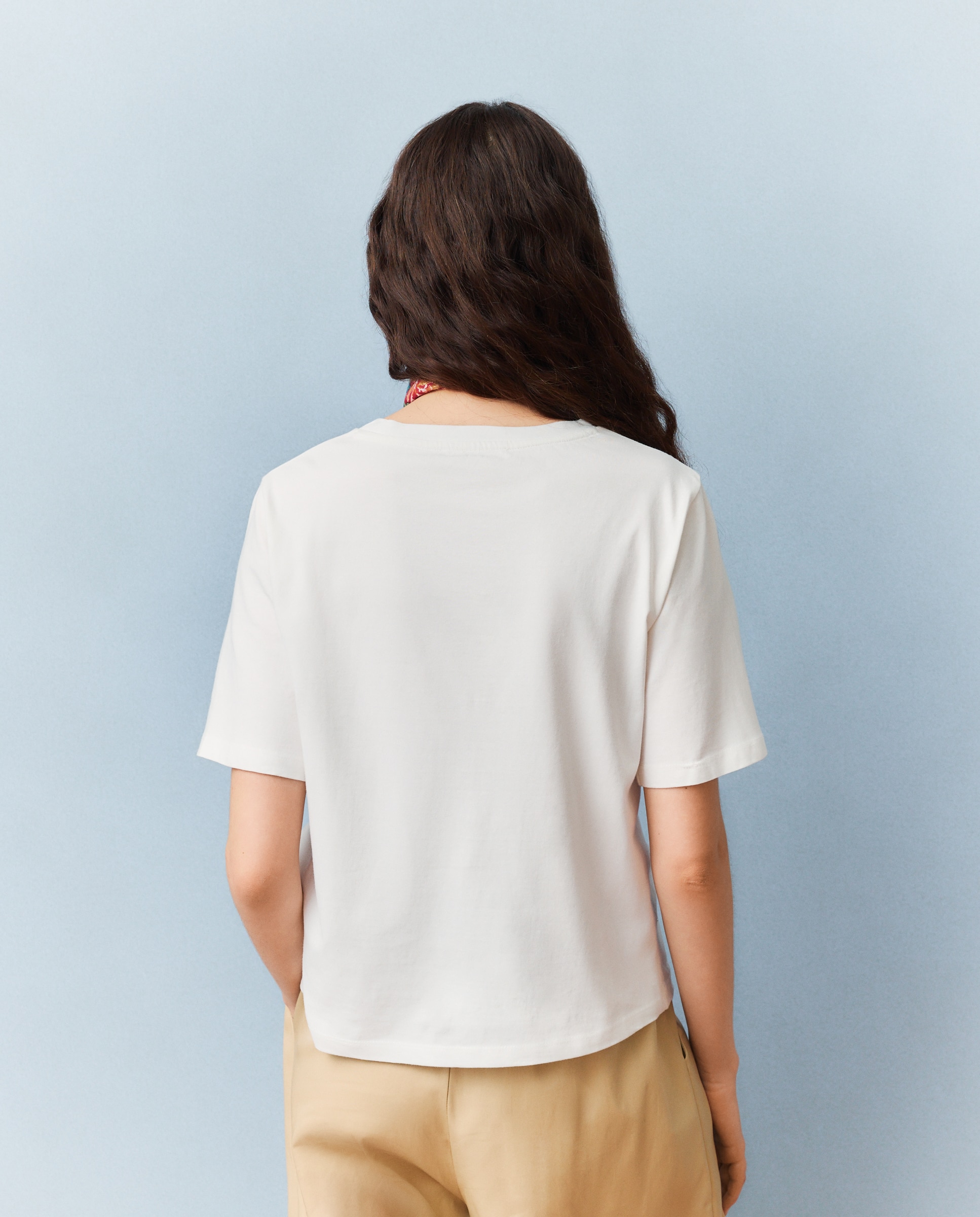 Camiseta de mujer estampada - Southern Cotton - Blanco Blanco-3