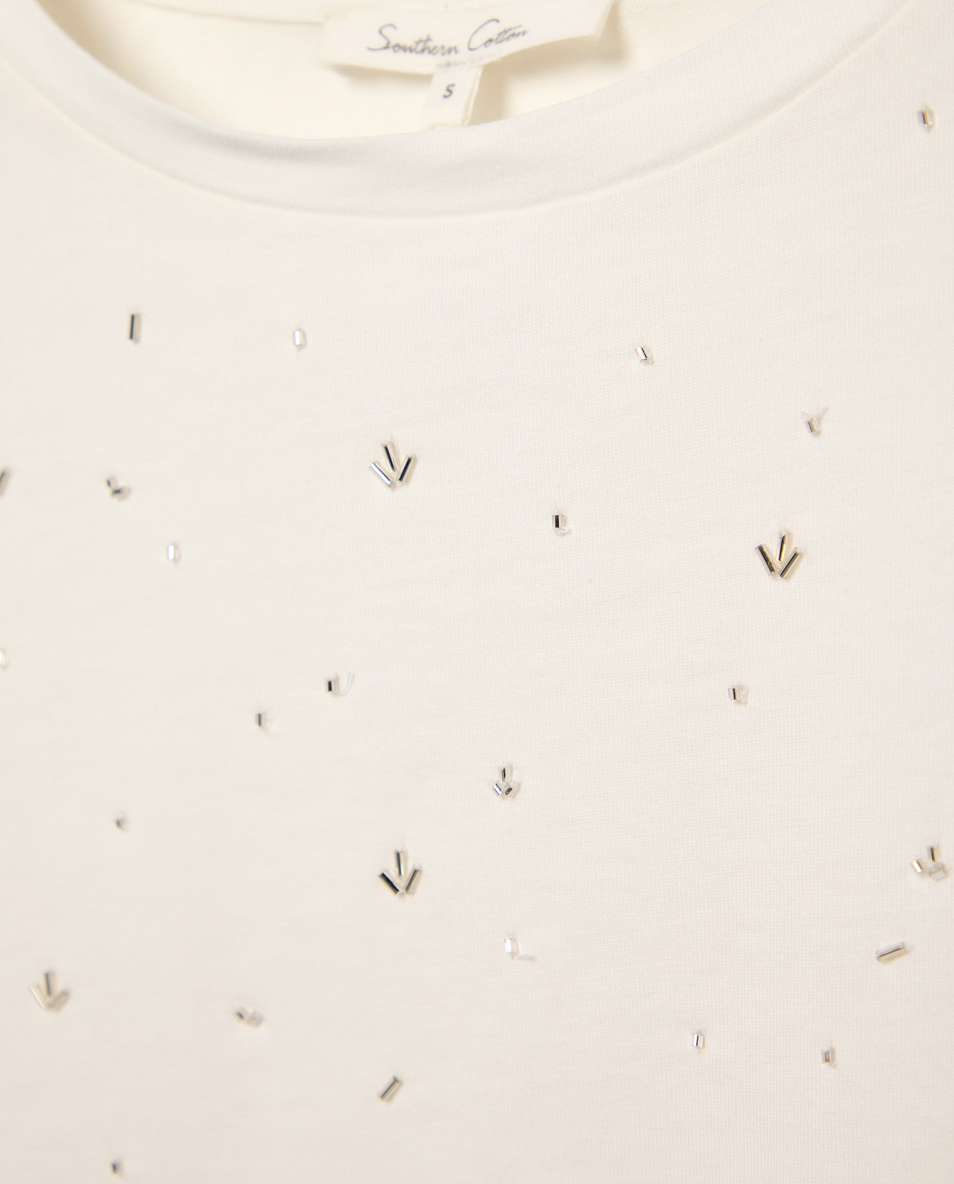 Camiseta de mujer estampada - Southern Cotton - Blanco Blanco-5