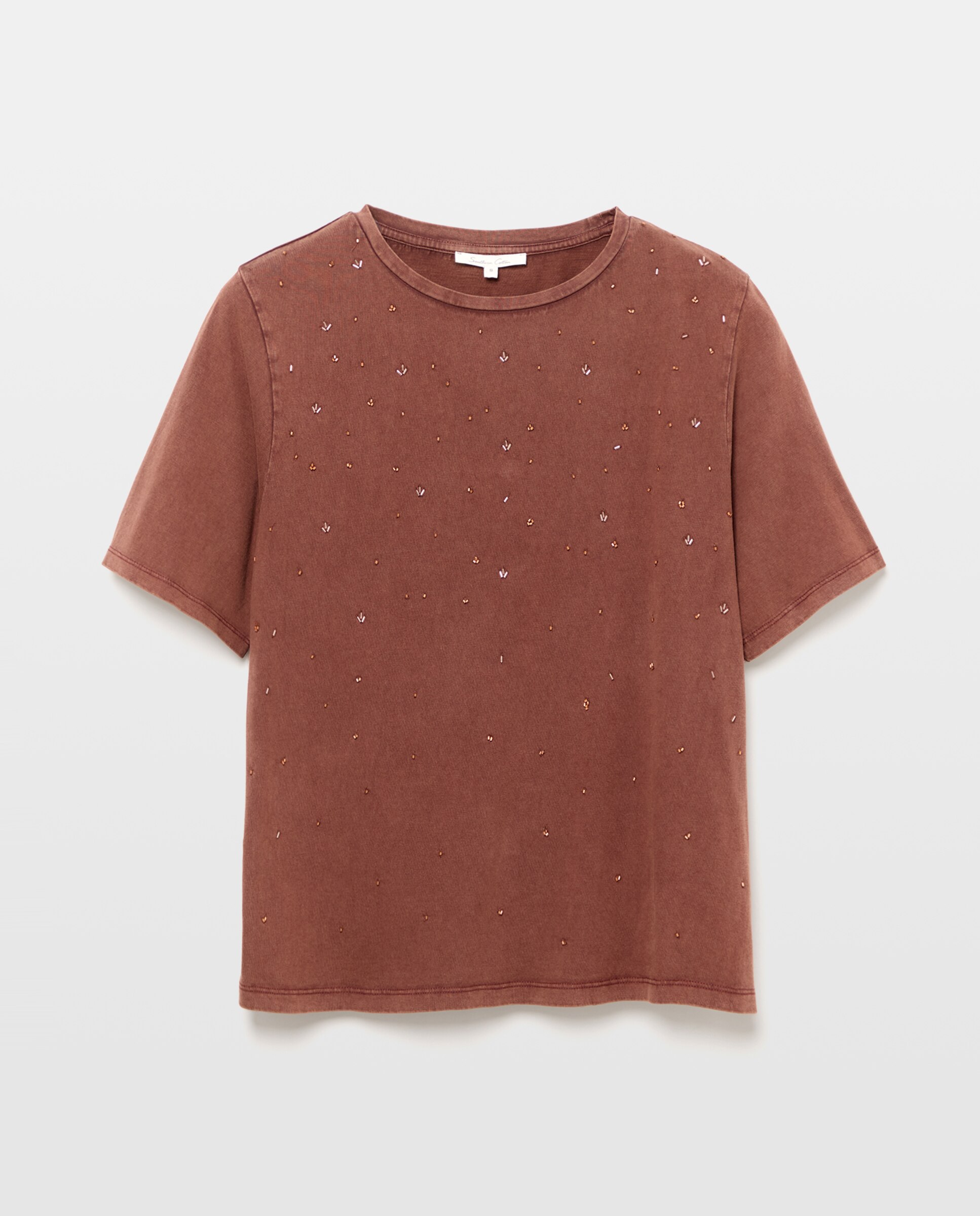 T-shirt estampada de mulher Vison Claro-4