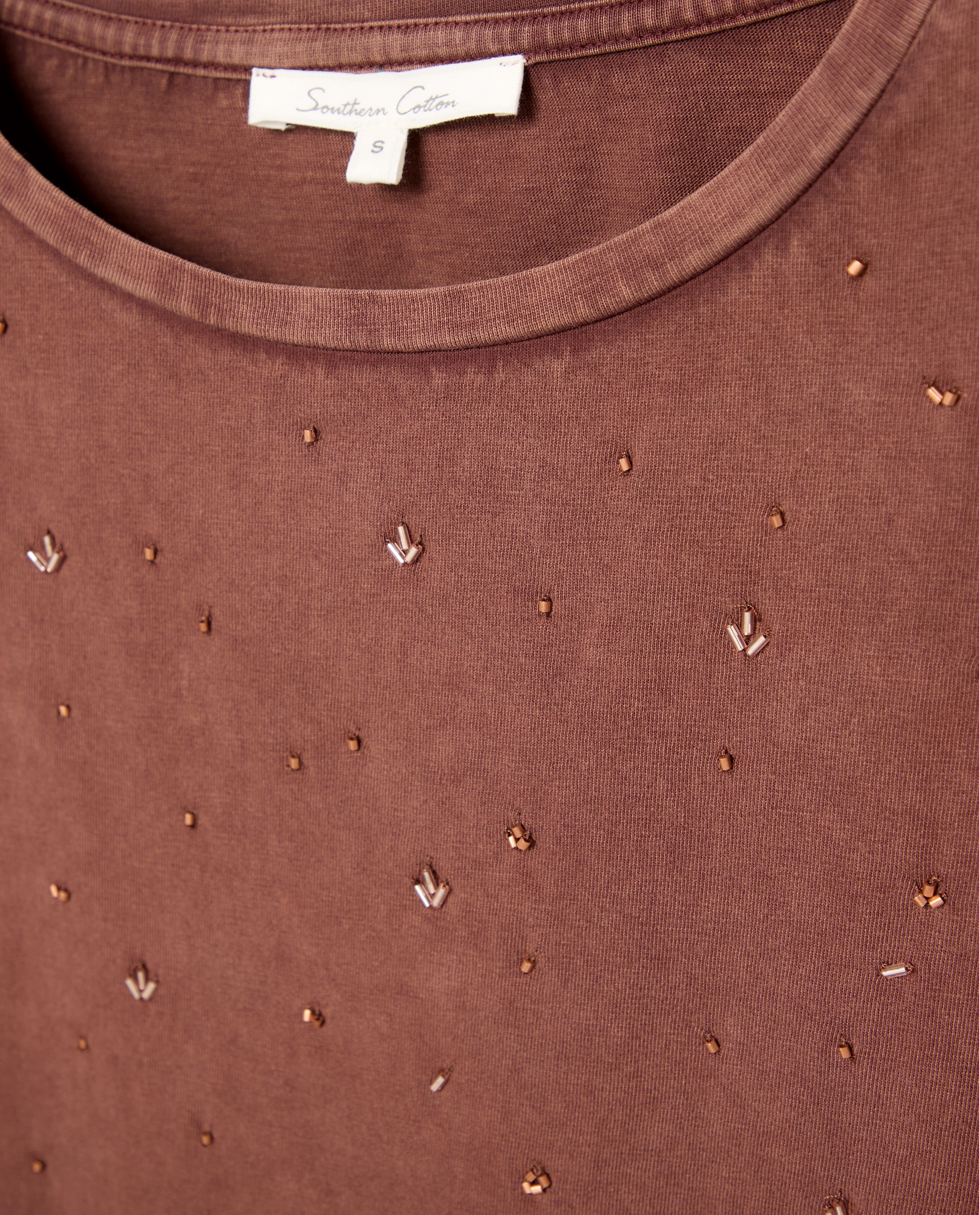 T-shirt estampada de mulher Vison Claro-5