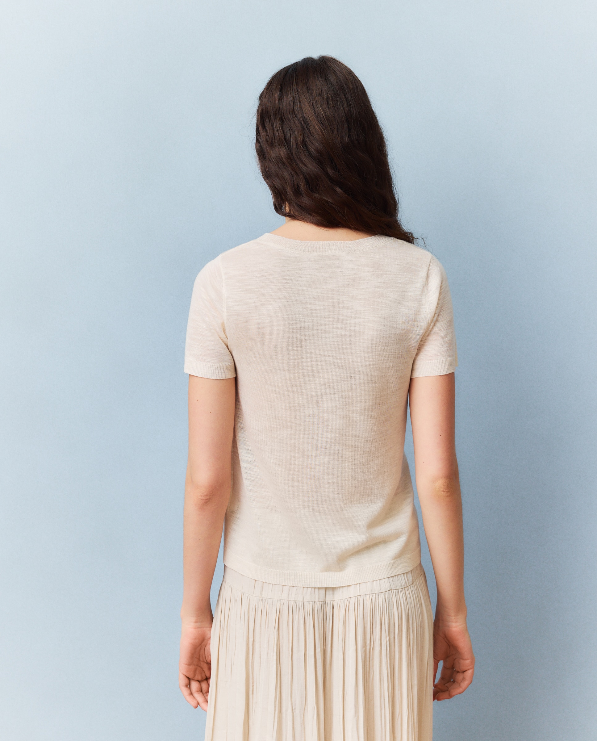 Camiseta de mujer tricot de manga corta - Southern Cotton - 120 Crudo 120 Crudo-3