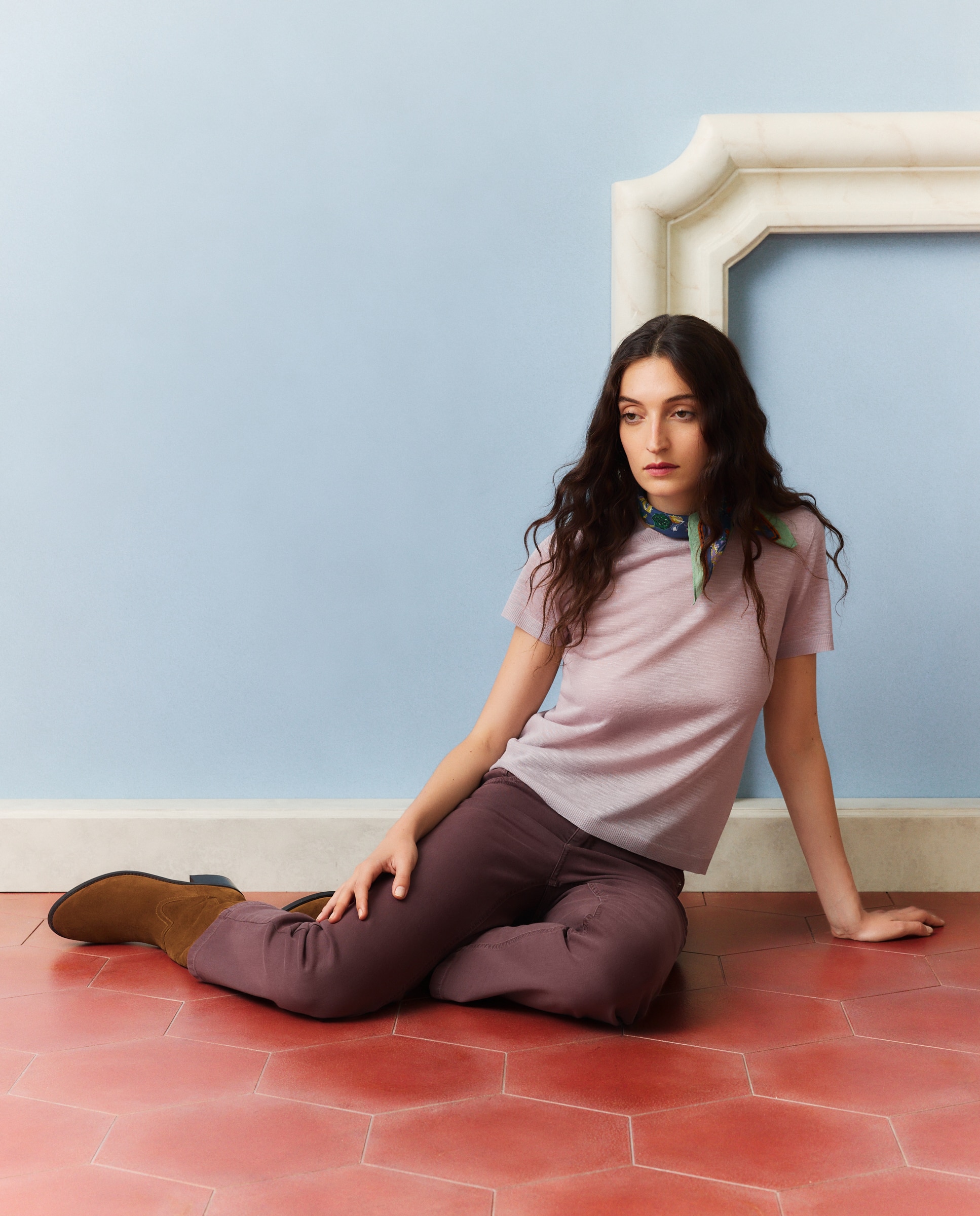 Camiseta de mujer tricot de manga corta - Southern Cotton - 284 Lila 284 Lila-2