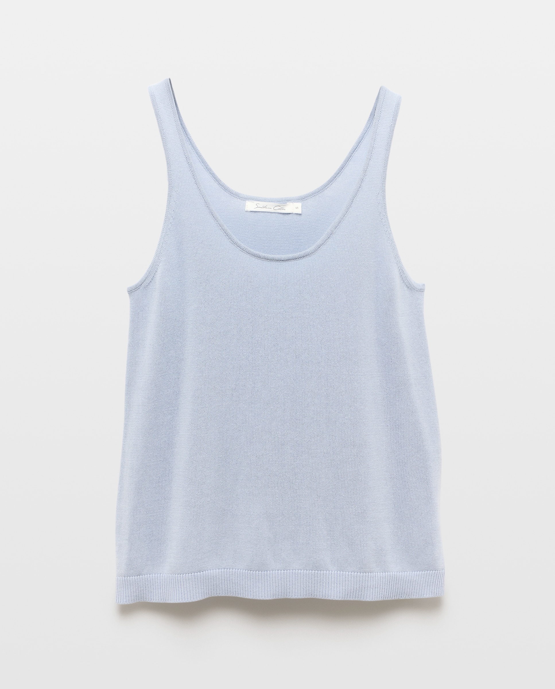 T-shirt de Tricot sem Mangas 400 Azul-4