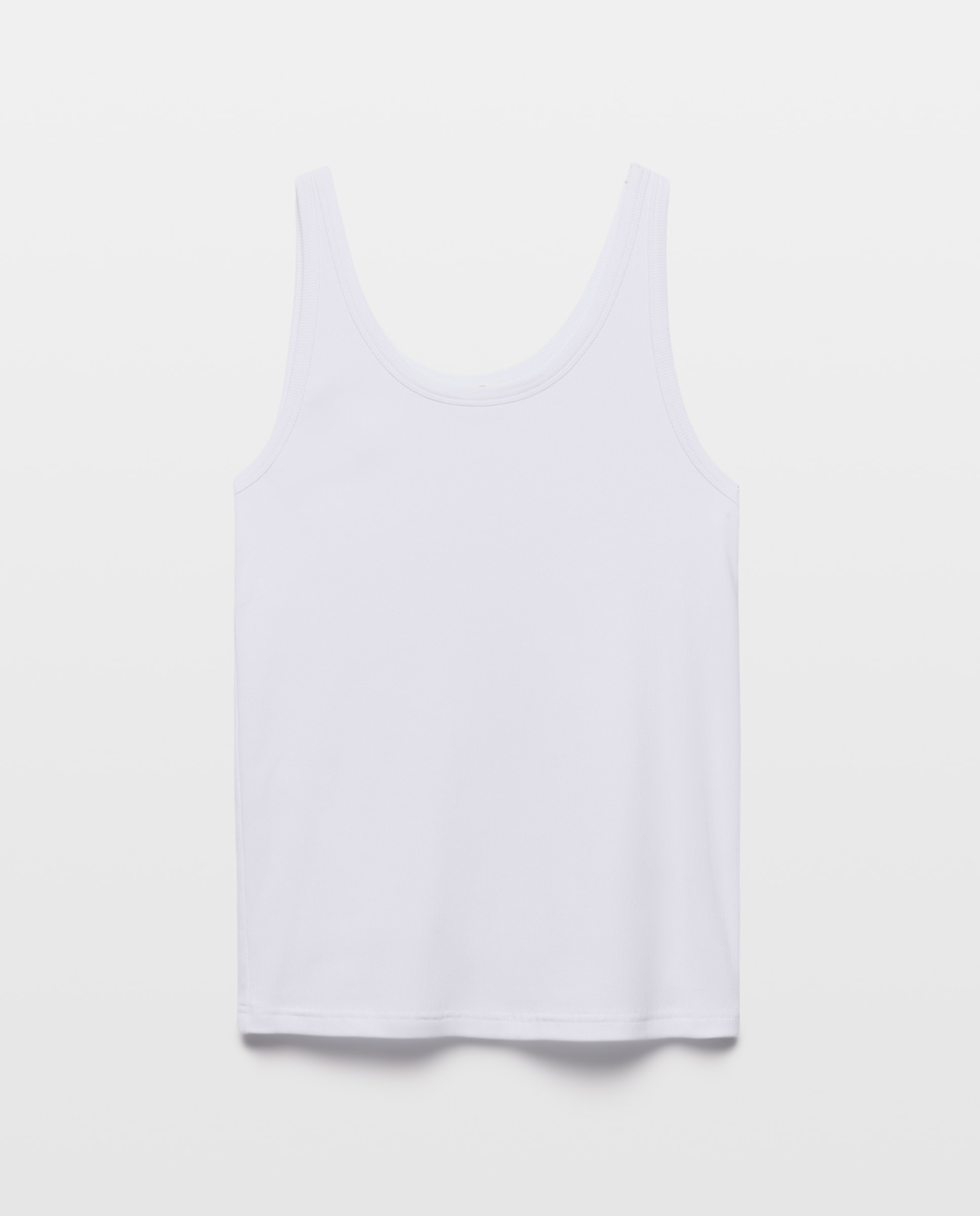 Imagen 4 de Camiseta básica de mujer canalé - Southern Cotton - Blanco Blanco