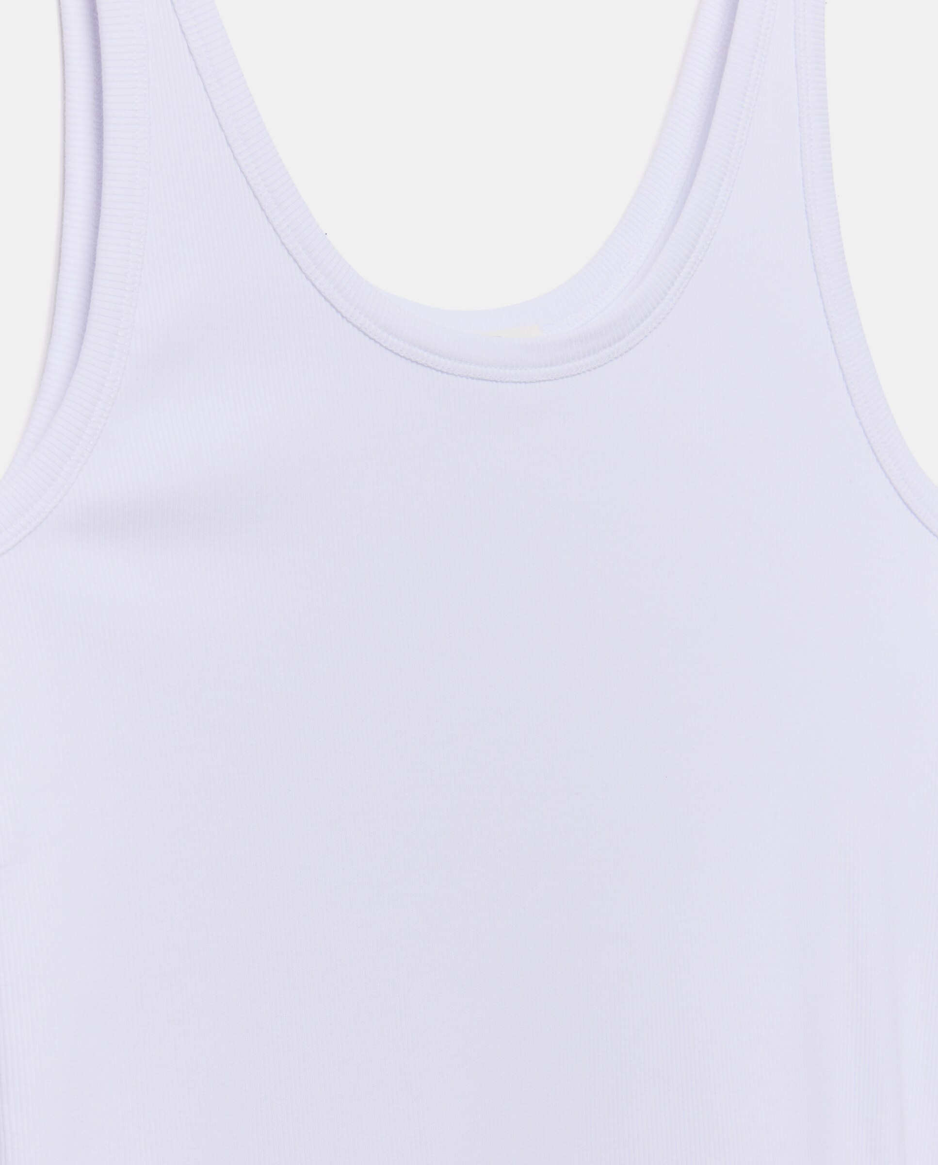 Imagen 5 de Camiseta básica de mujer canalé - Southern Cotton - Blanco Blanco