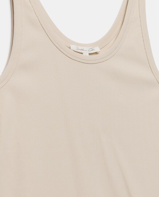 Camiseta básica de mujer canalé
