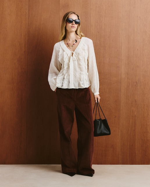 Imagen 0 de Pantalón pana de mujer ancho