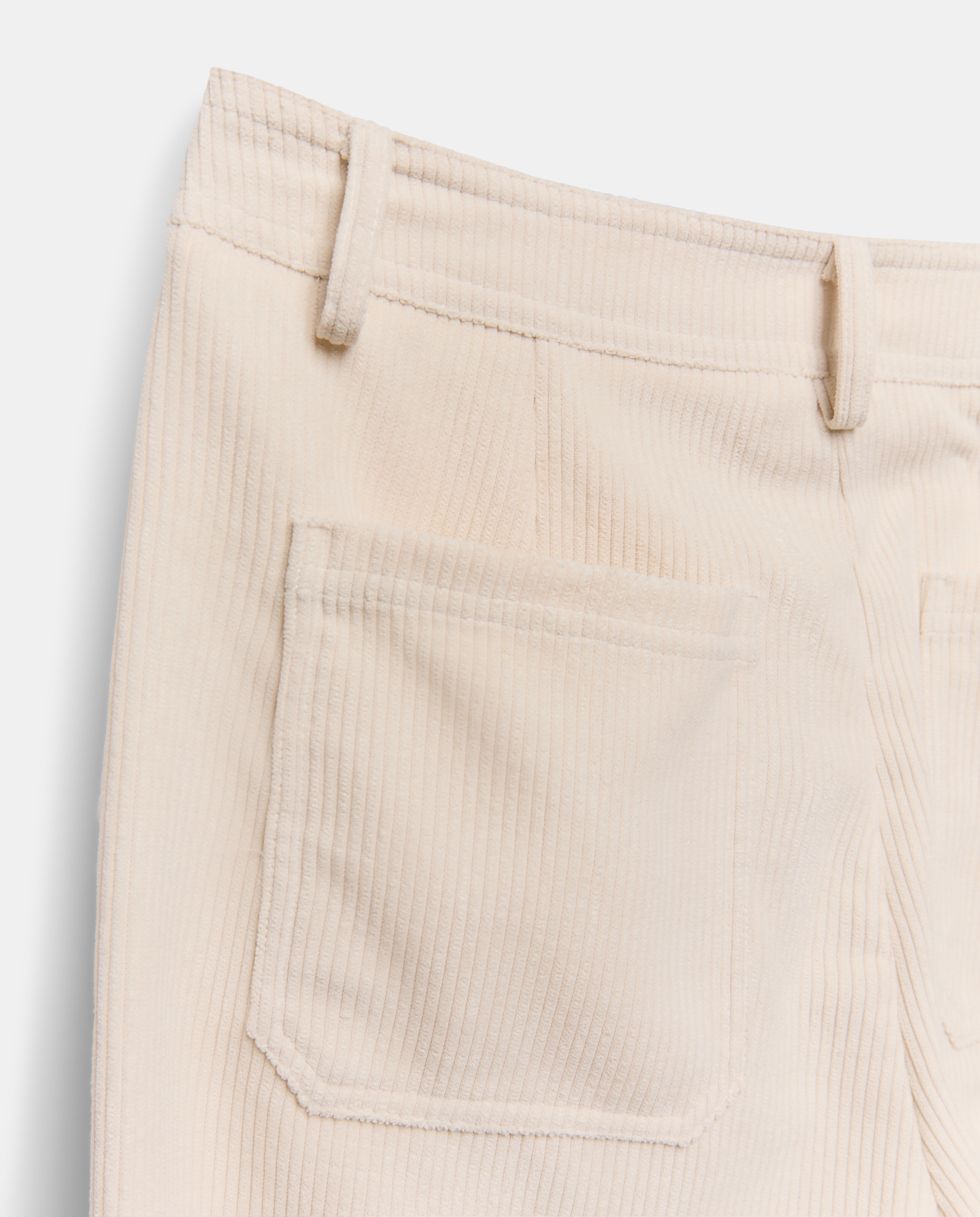 Pantalón de mujer ancho de pana fluida - Southern Cotton - Blanco roto Blanco roto-5