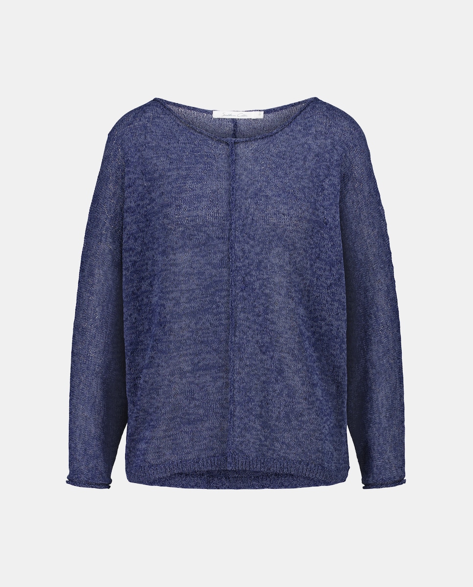 Camisola de malha com decote redondo 471 Índigo-4
