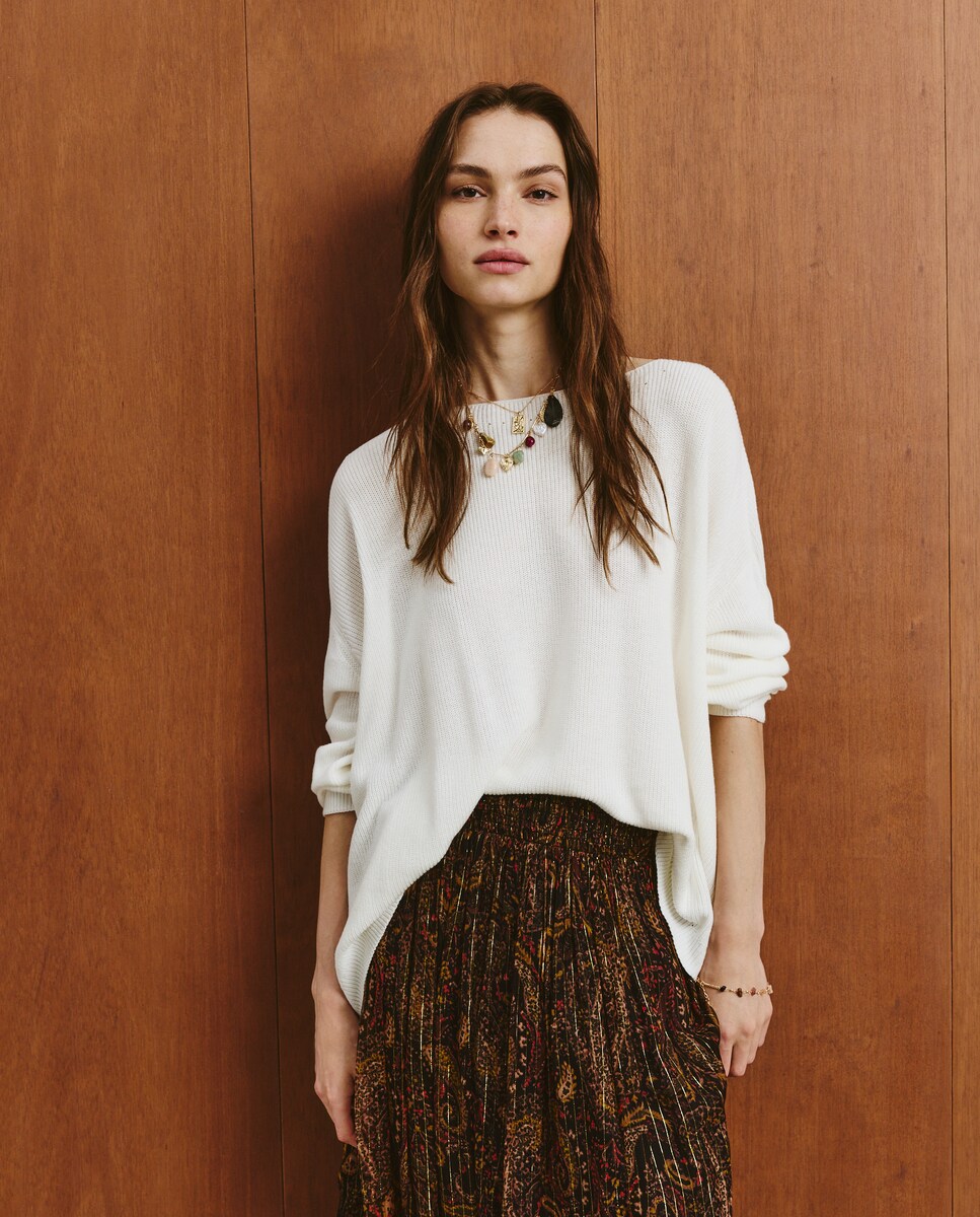 Camisola de Malha Lisa 120 Cru-2