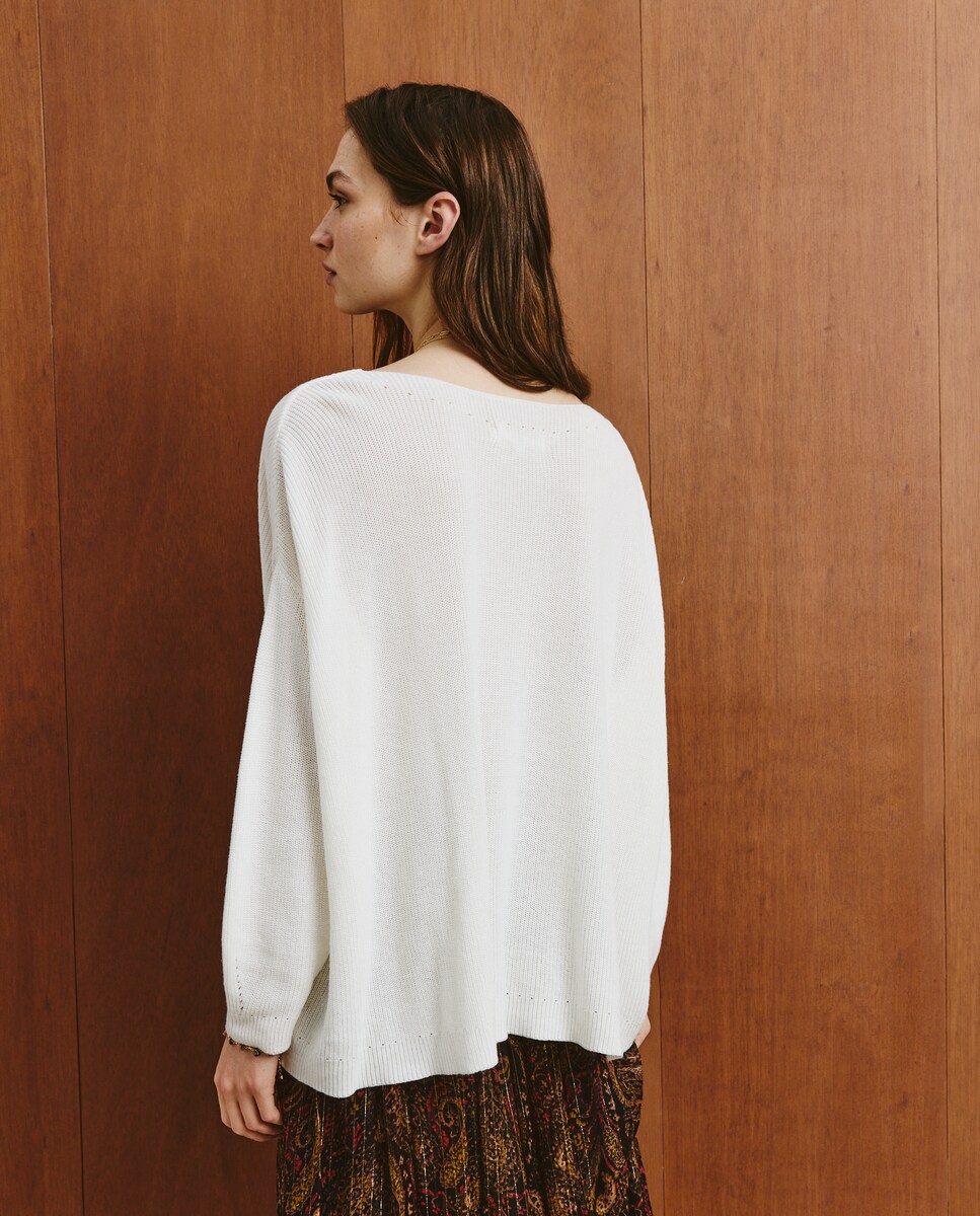 Camisola de Malha Lisa 120 Cru-3