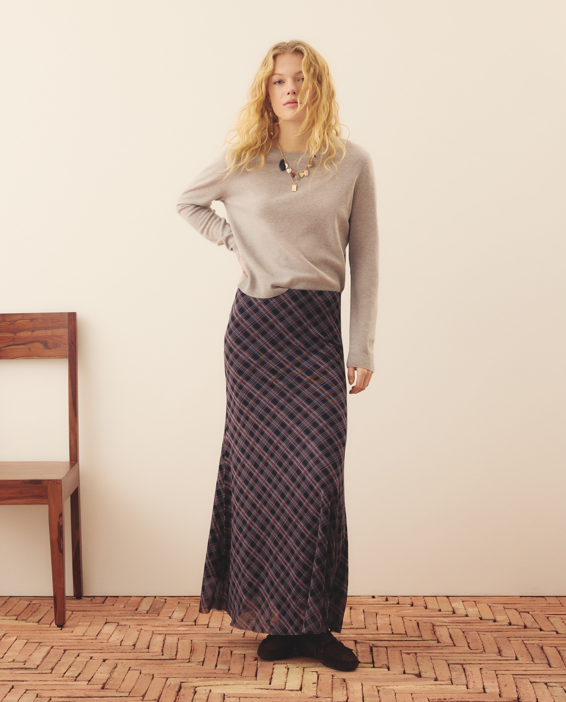 Imagen 2 de Jersey de mujer de lana merino - Southern Cotton - 150 Vainilla Visón claro