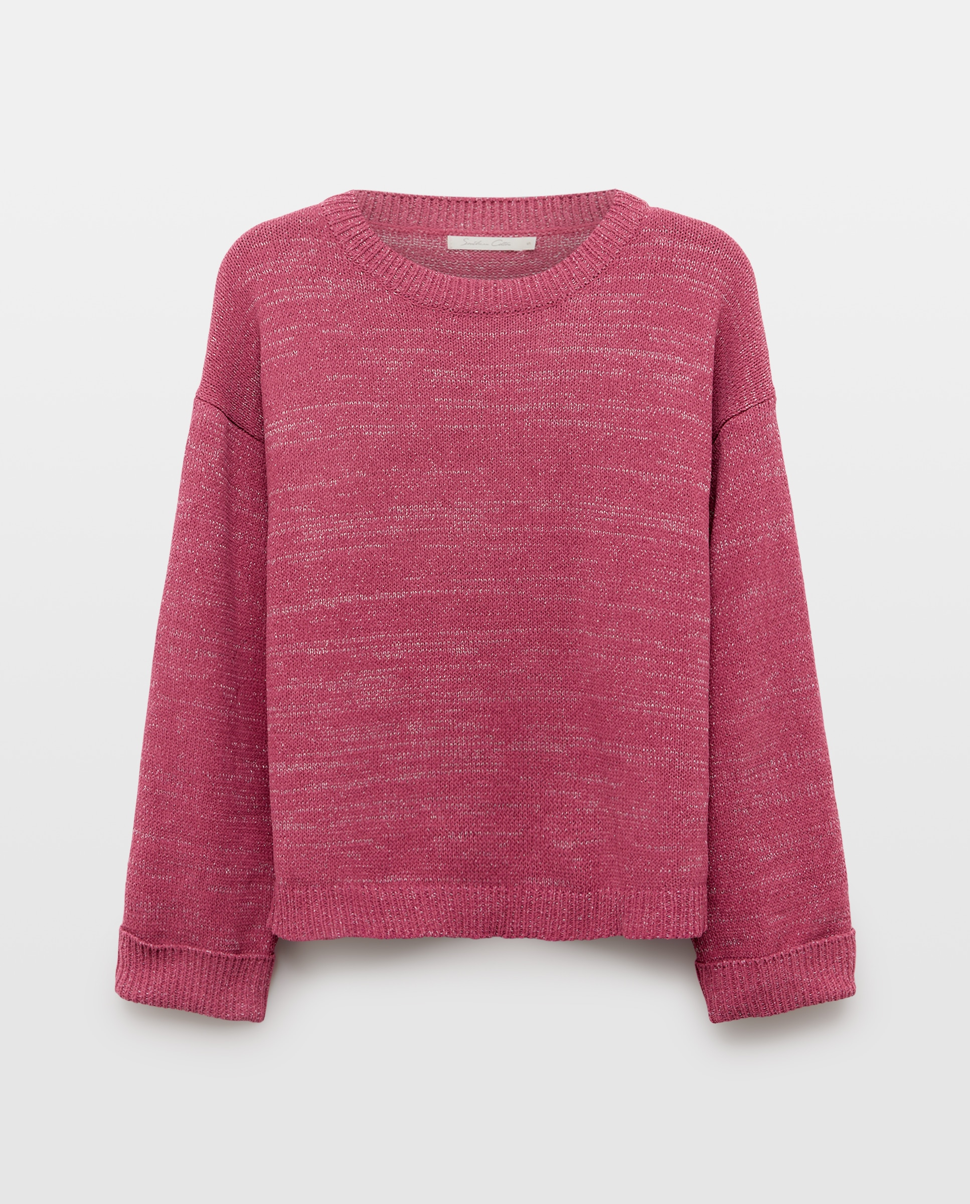 Jersey de mujer en punto chenilla con lurex - Southern Cotton - 120 Crudo 240 Fucsia-4