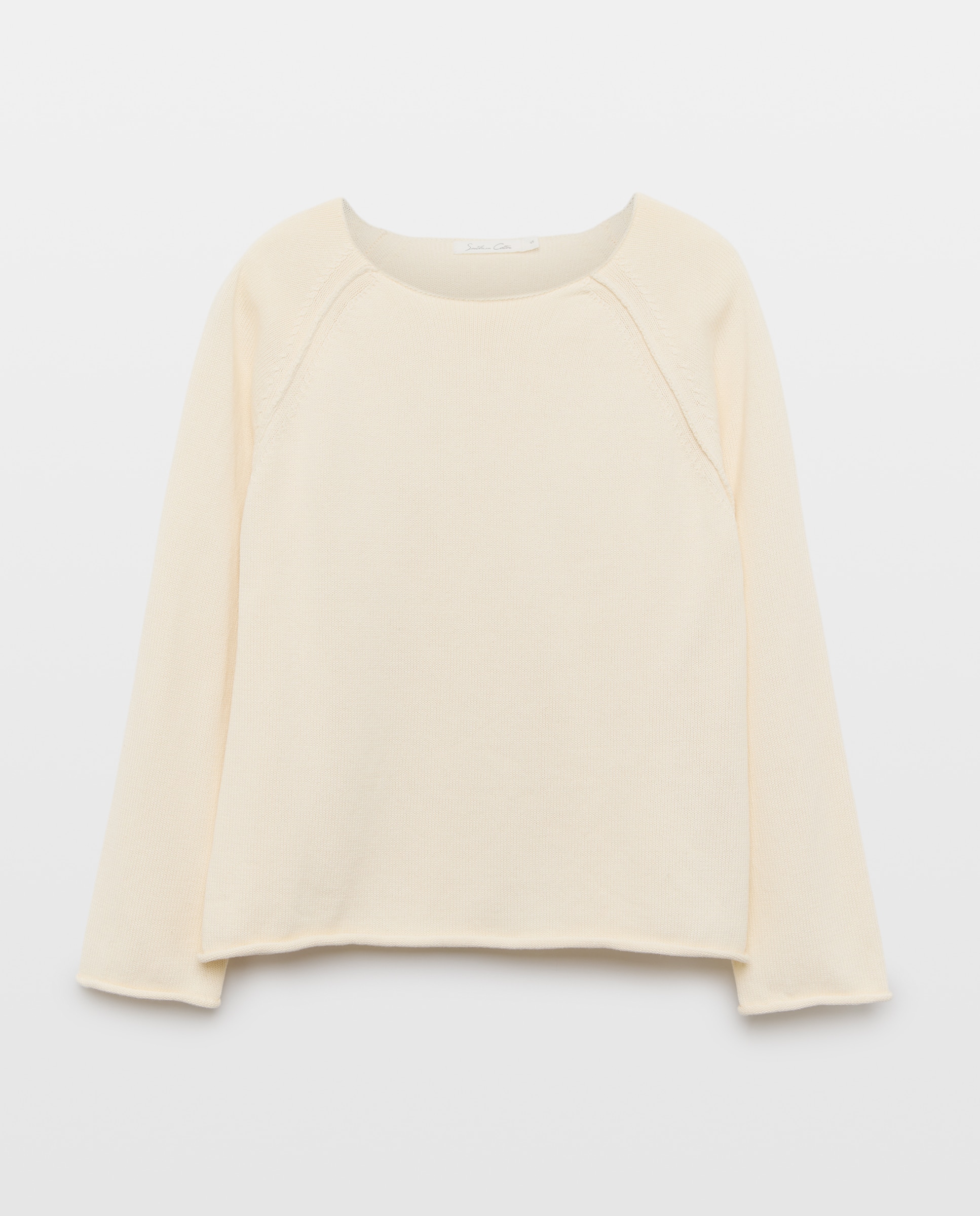 Camisola de Malha Básica de Algodão 120 Cru-5