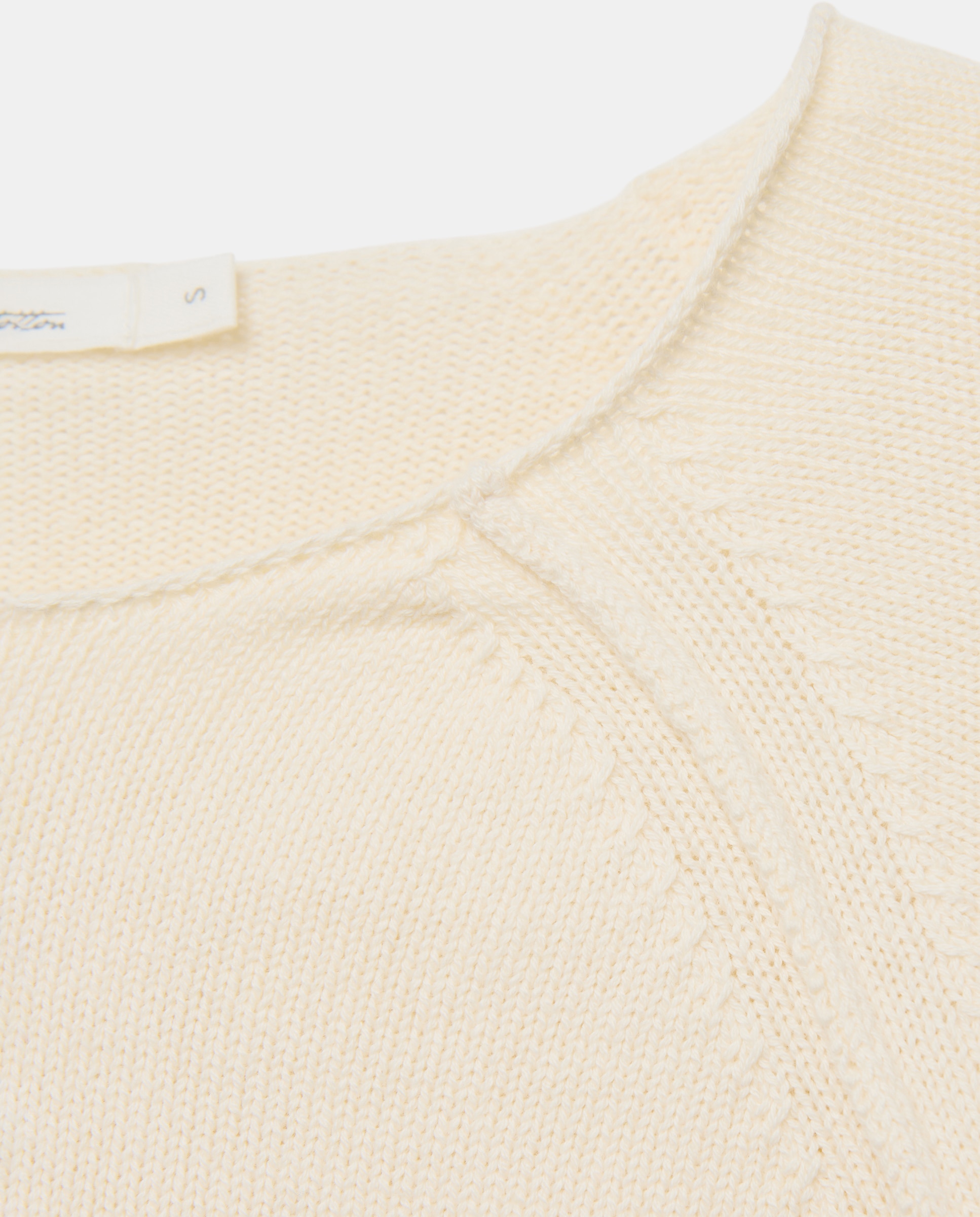 Camisola de Malha Básica de Algodão 120 Cru-6