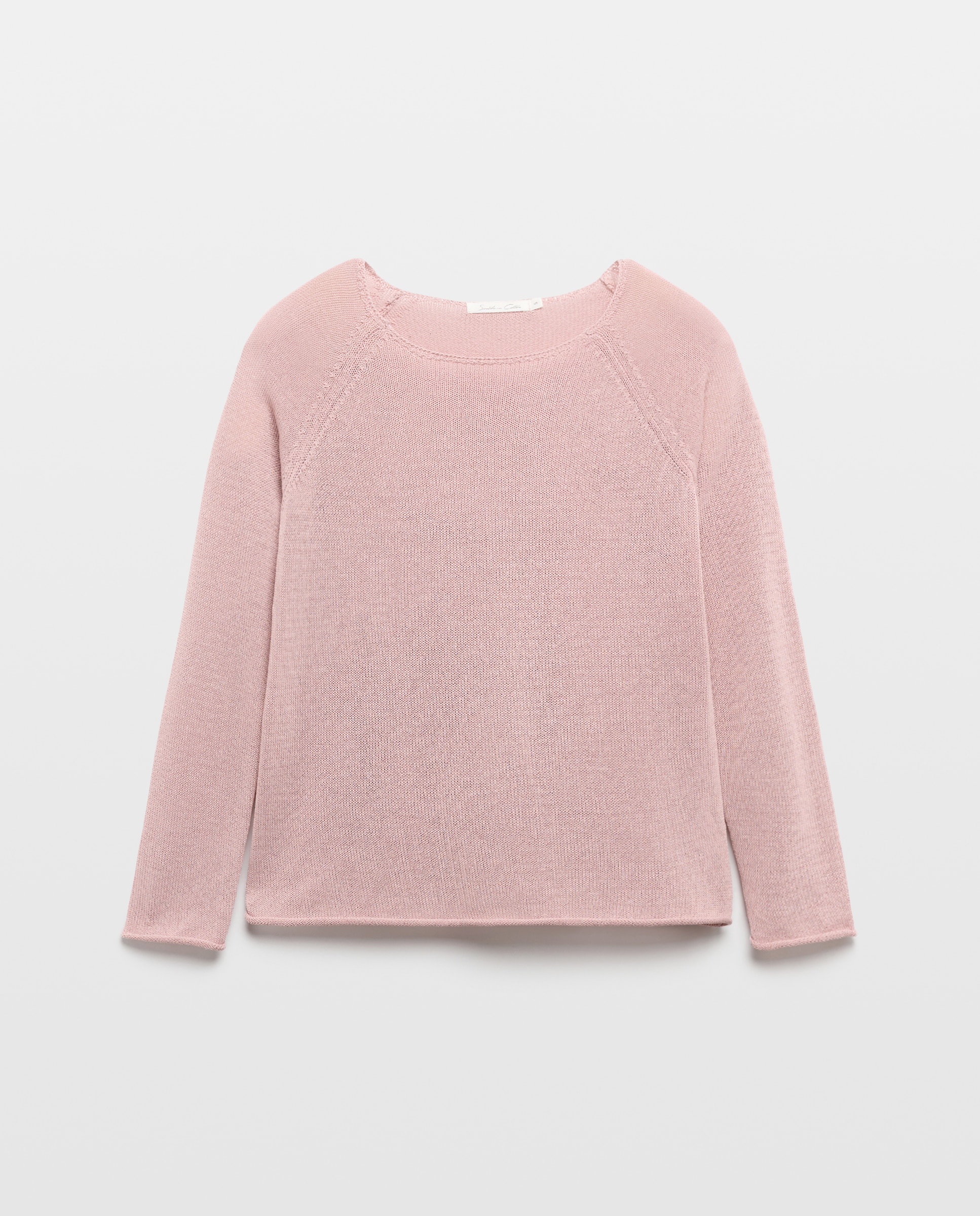 Camisola de Malha Básica Lisa 200 Rosa-4