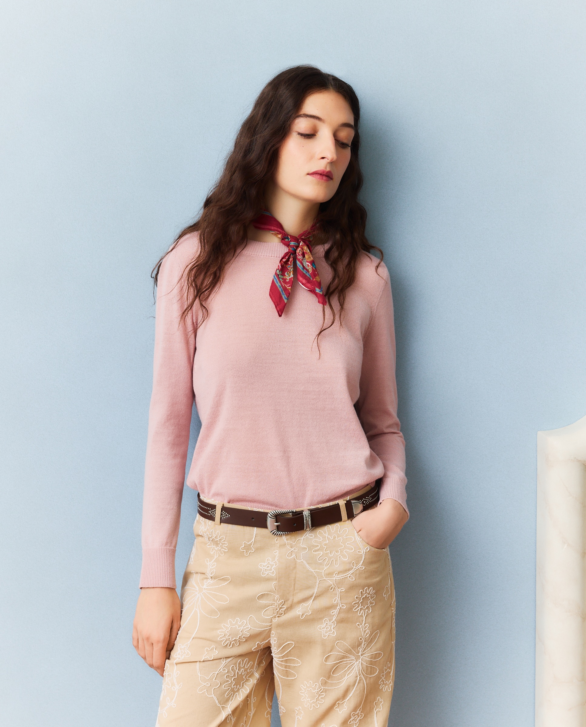 Jersey de mujer con cuello caja básico - Southern Cotton - 200 Rosa 200 Rosa-1