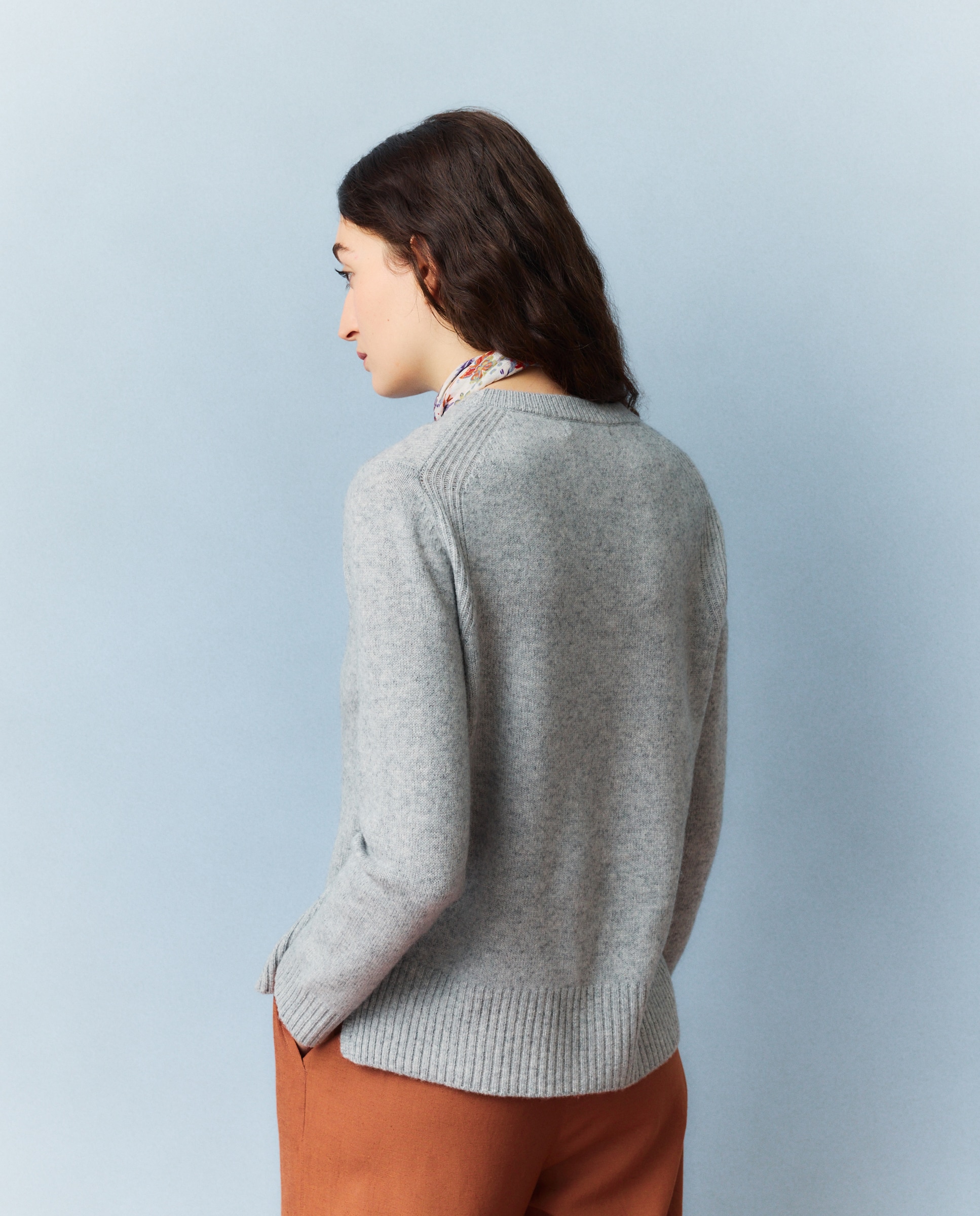 Jersey lana de mujer - Southern Cotton - 820 Gris medio 820 Gris medio-3