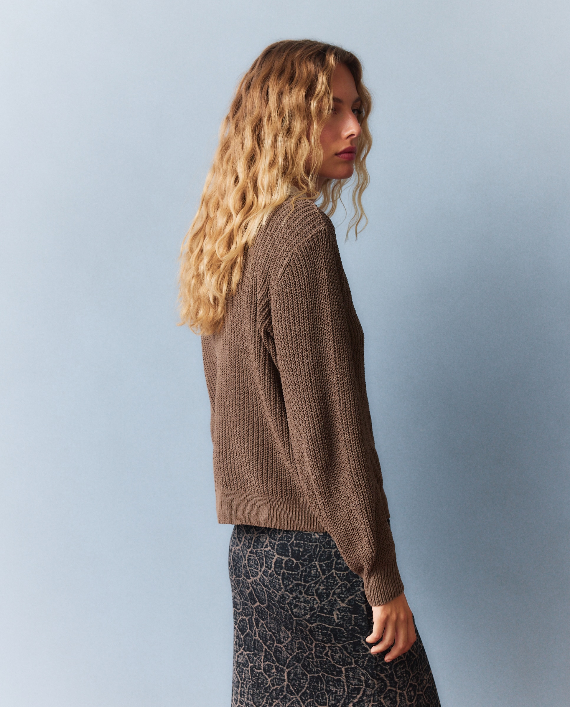 Imagen 3 de Jersey de mujer con chenilla - Southern Cotton - Visón oscuro Visón oscuro