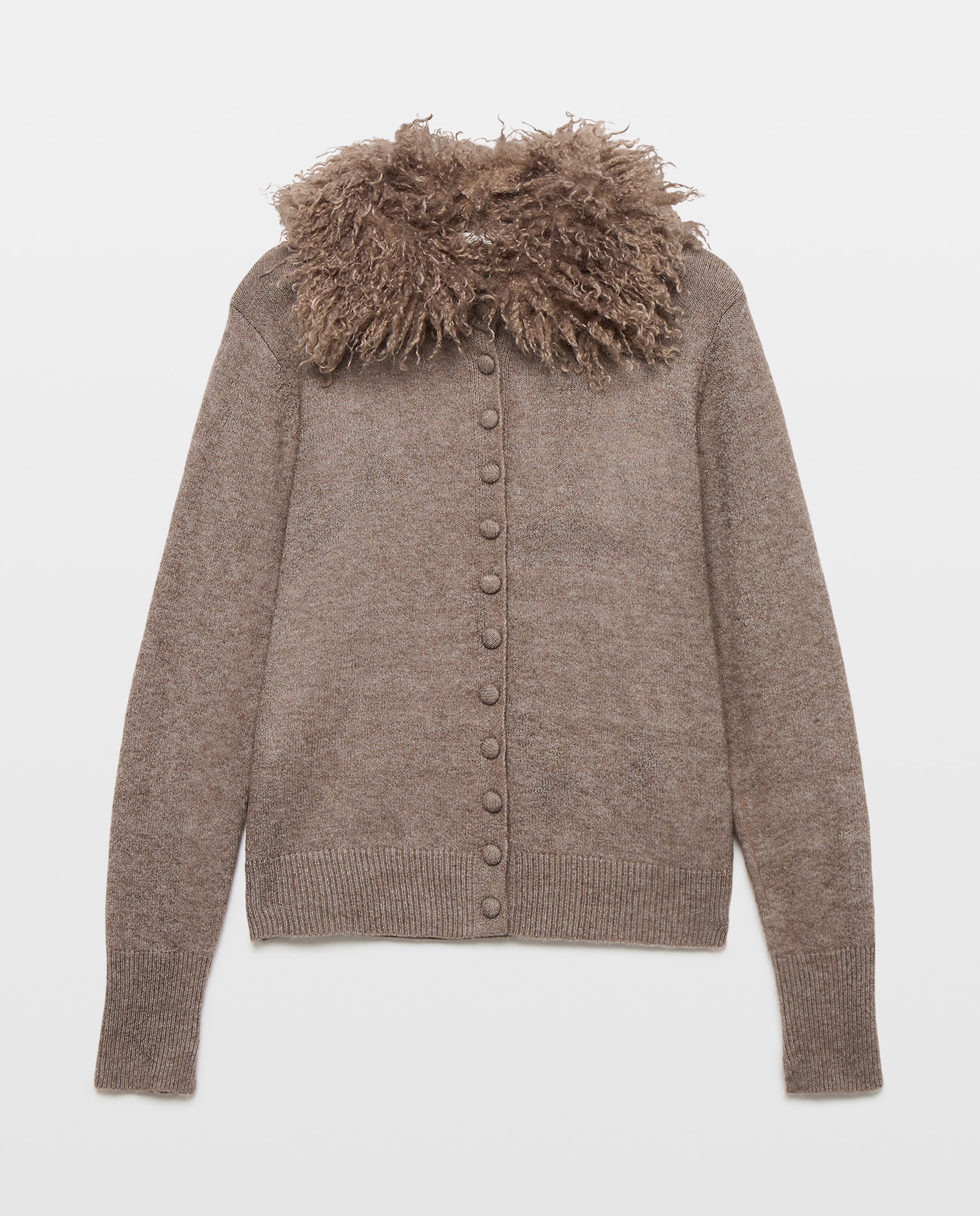 Chaqueta de mujer con cuello - Southern Cotton - Visón oscuro Visón oscuro-4
