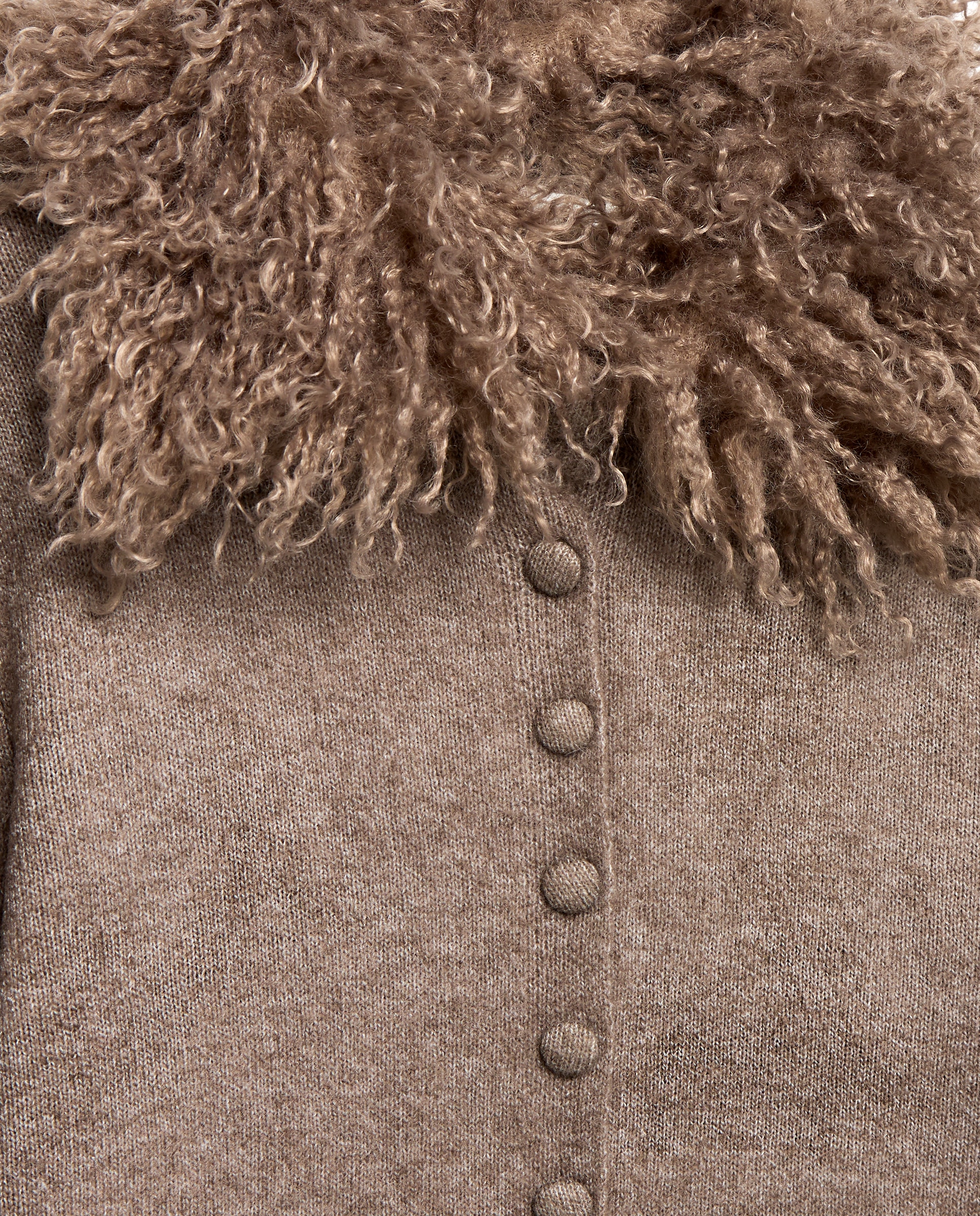 Chaqueta de mujer con cuello - Southern Cotton - Visón oscuro Visón oscuro-5