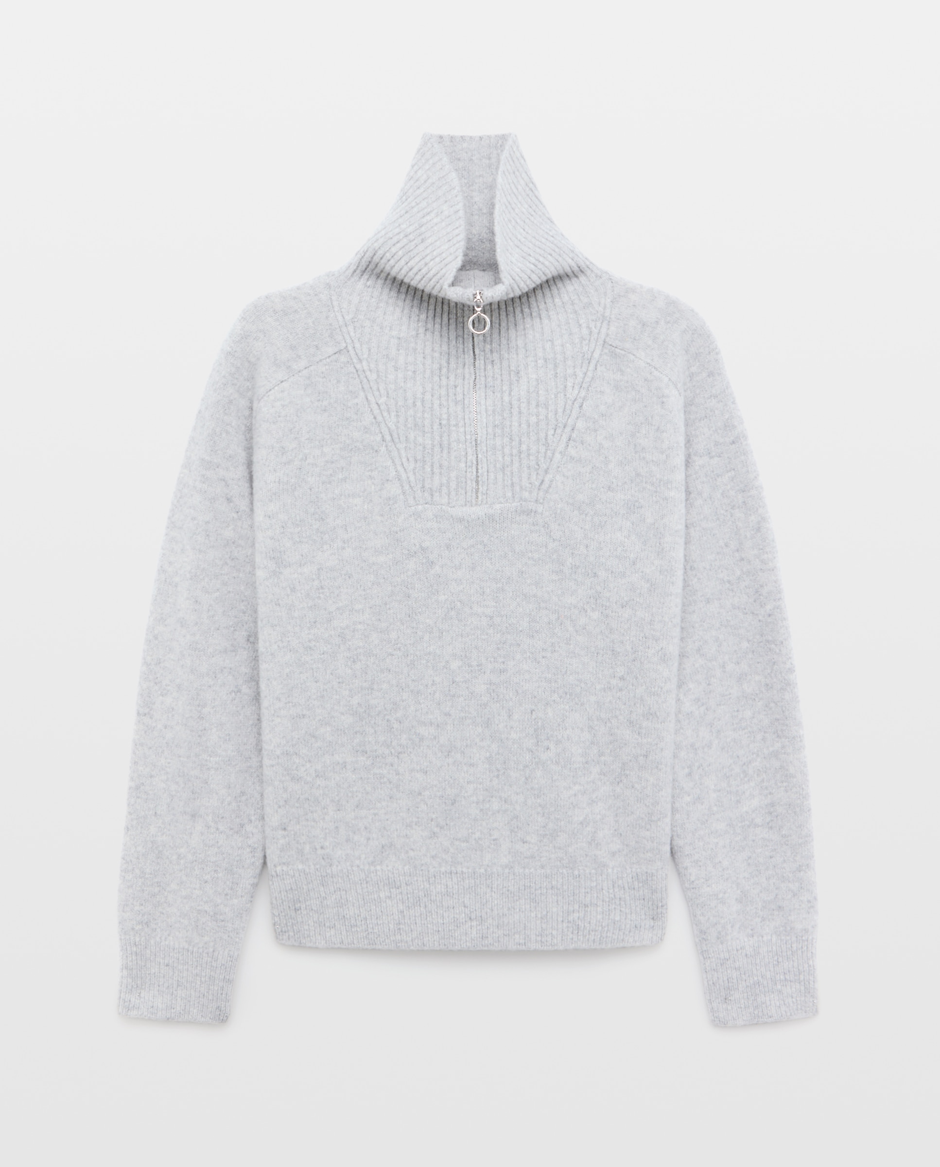 Jersey de mujer lana con cuello cremallera - Southern Cotton - 820 Gris medio 820 Gris medio-4