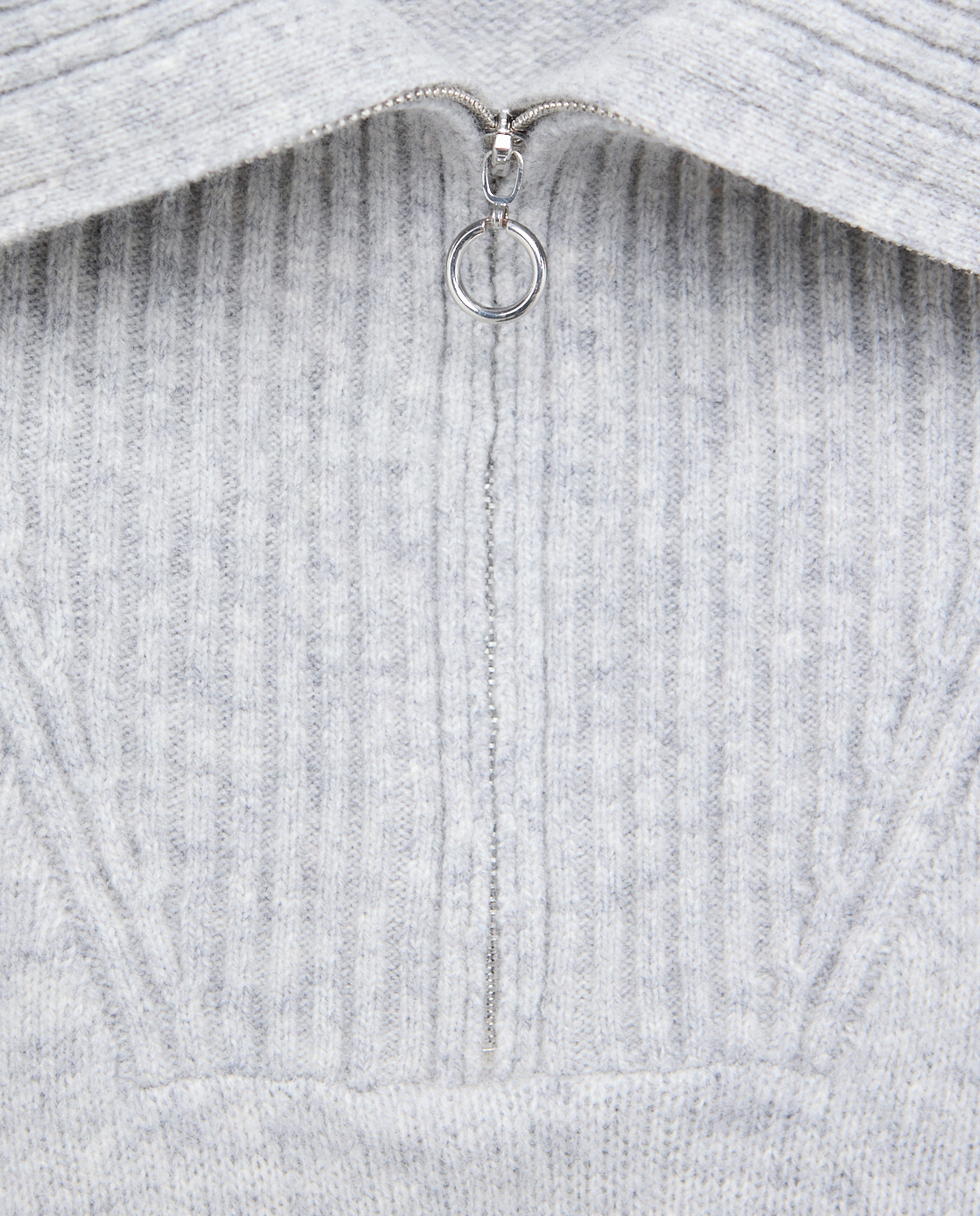 Jersey de mujer lana con cuello cremallera - Southern Cotton - 820 Gris medio 820 Gris medio-5
