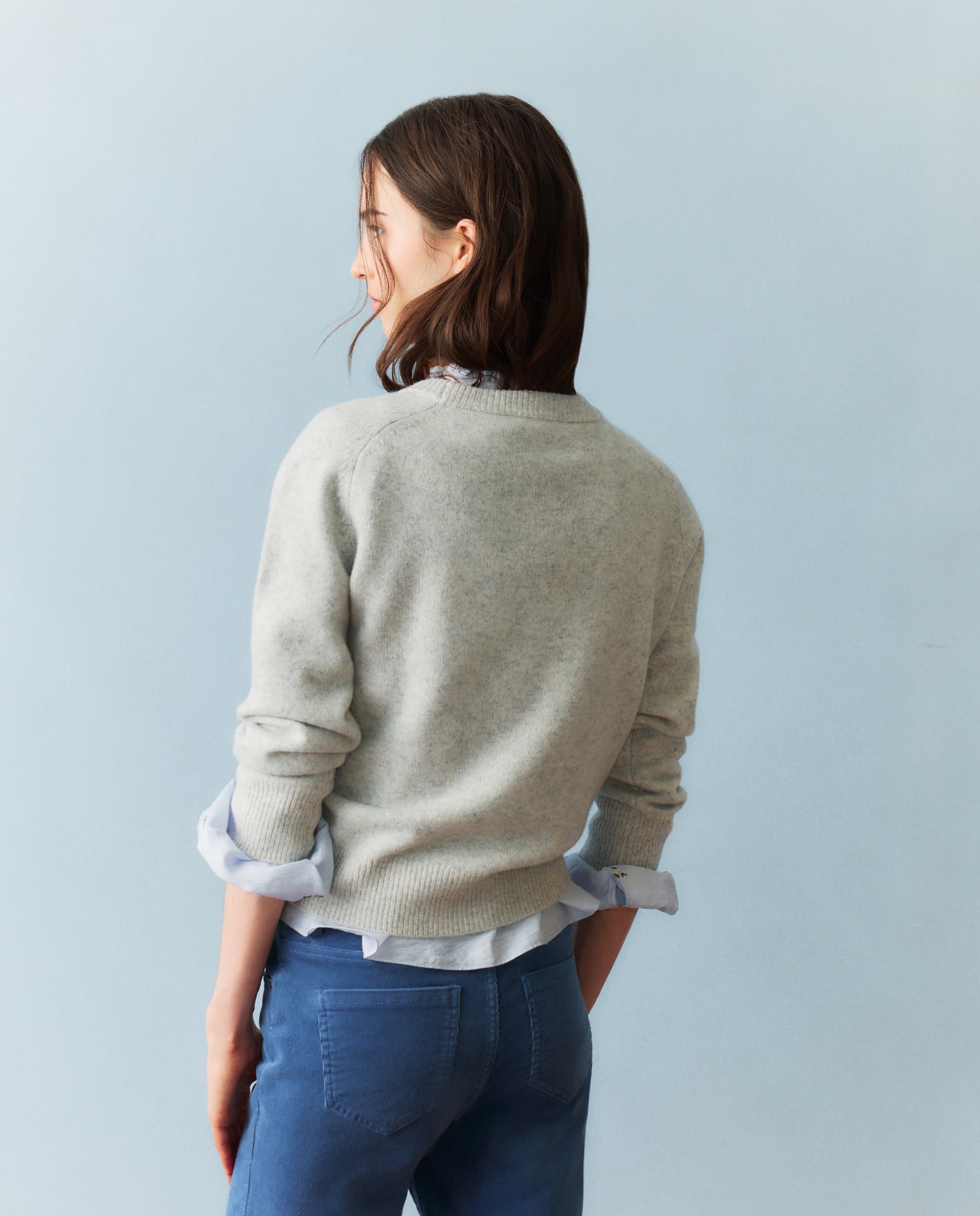 Imagen 3 de Jersey básico con manga larga de mujer - Southern Cotton - Gris claro Gris claro