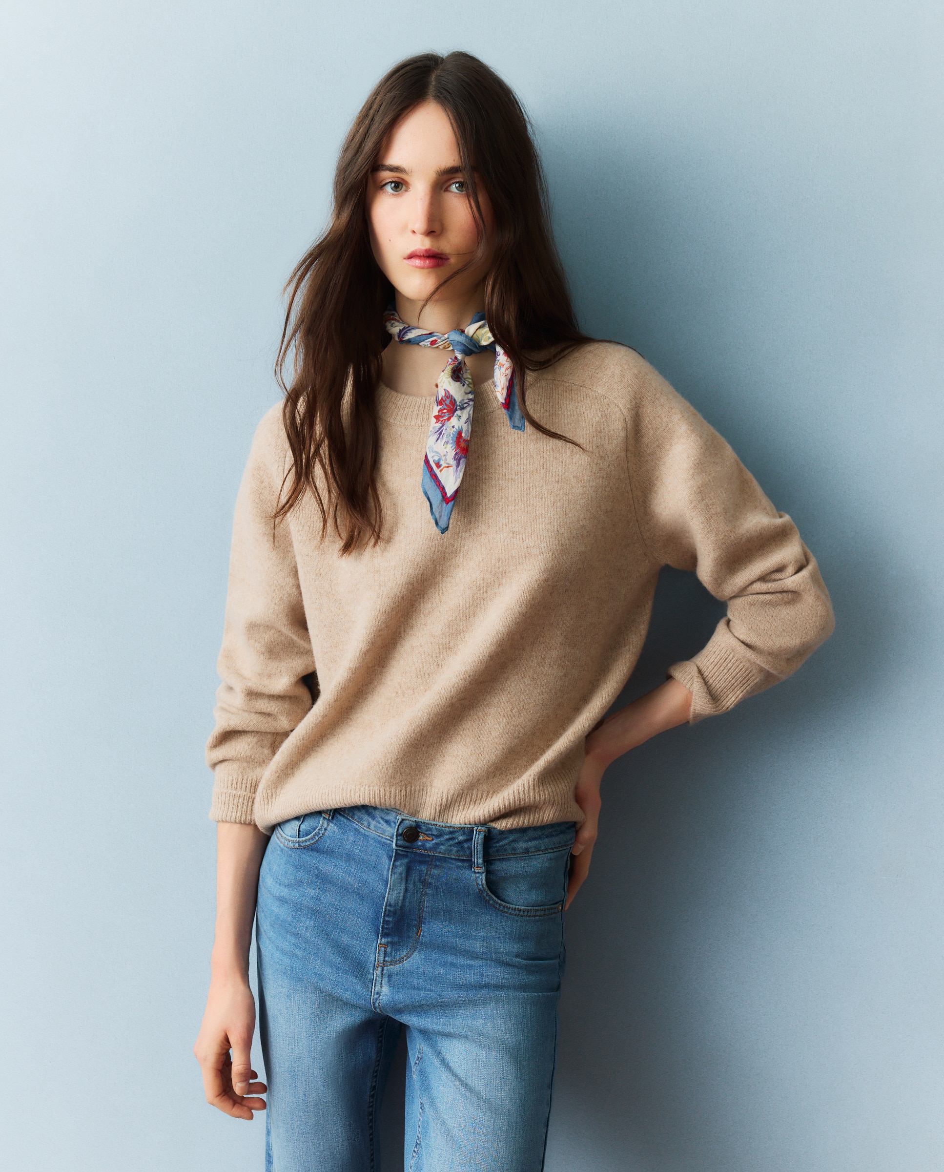 Imagen 1 de Jersey básico con manga larga de mujer - Southern Cotton - Tostado Tostado