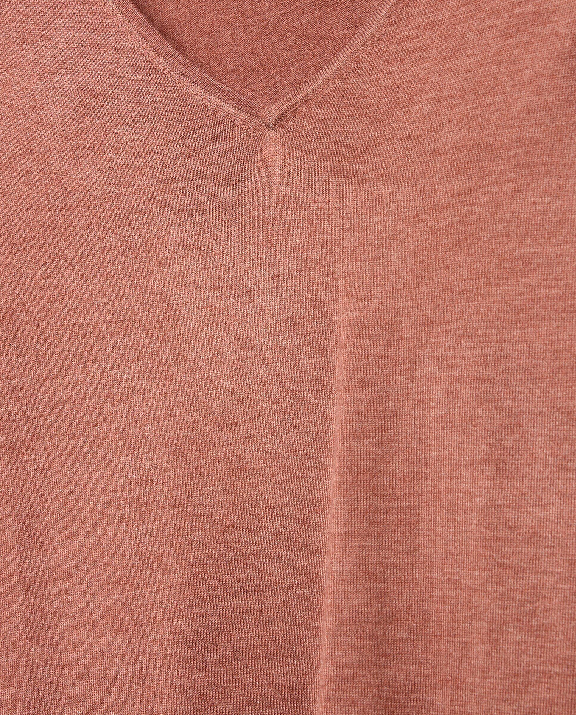 Camisola de malha com decote em bico 230 Rosa Escuro-5