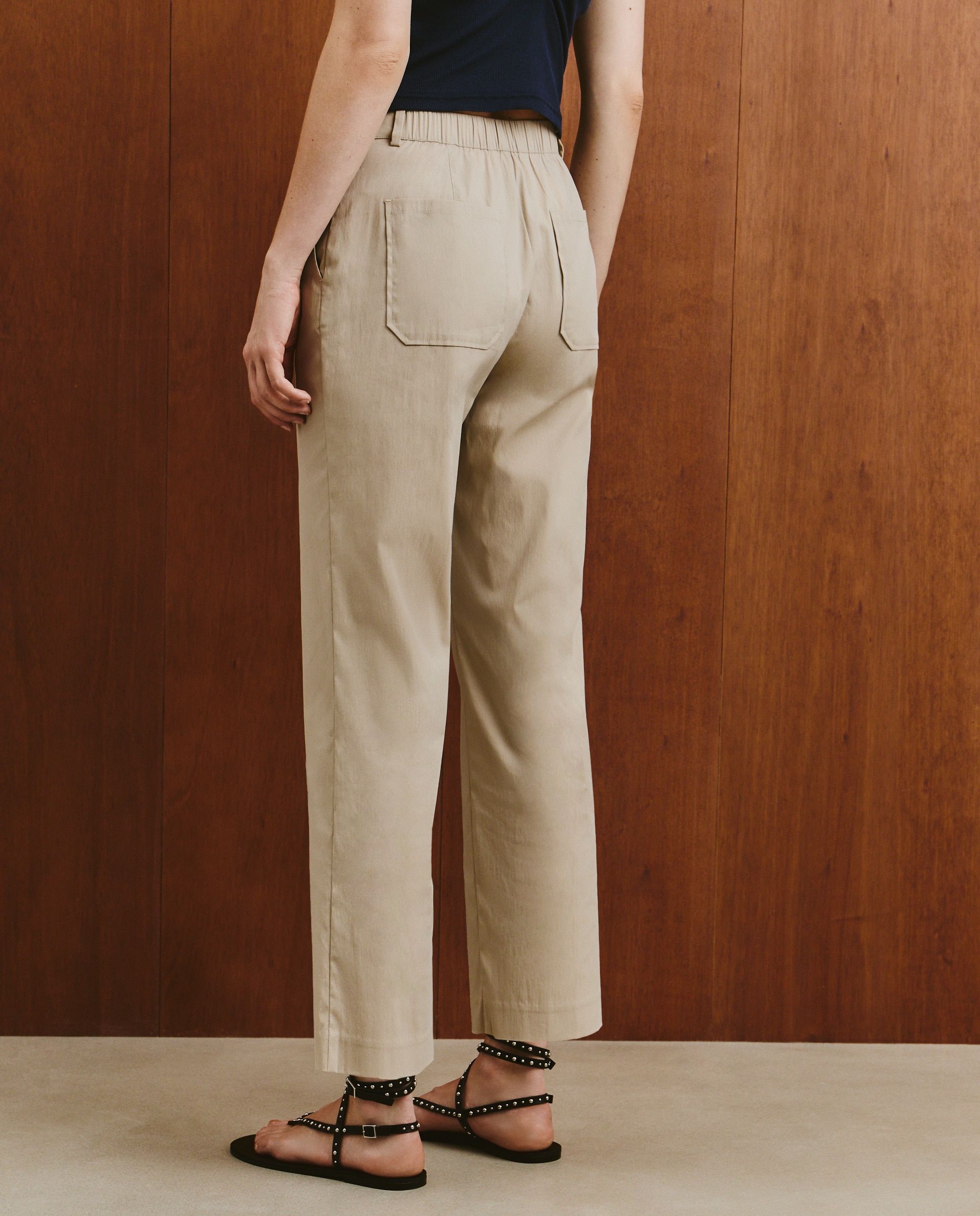 Calças Chino de Popelina 730 Camel-3