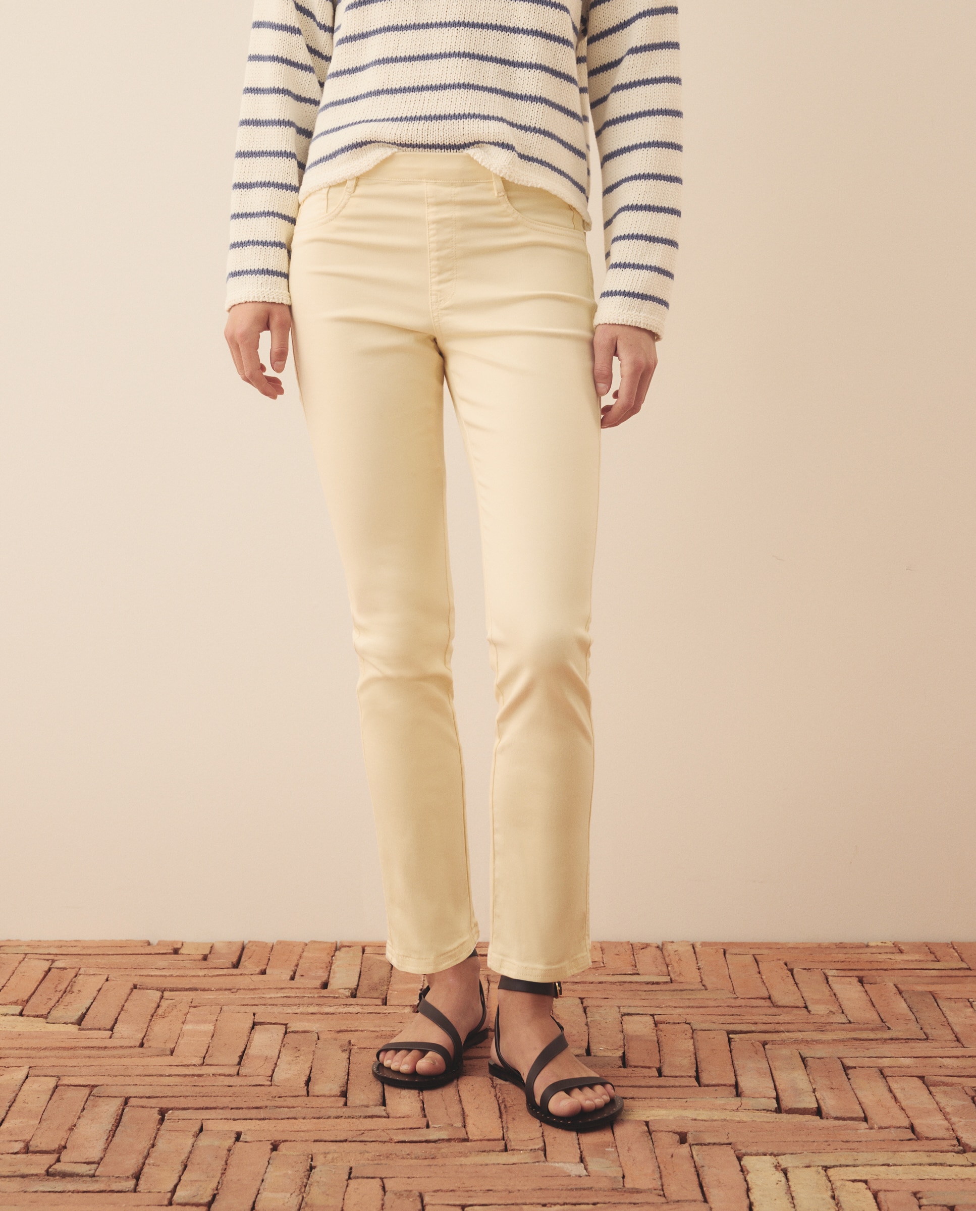 Jegging de mujer en color recto - Southern Cotton - Blanco roto Blanco roto-2