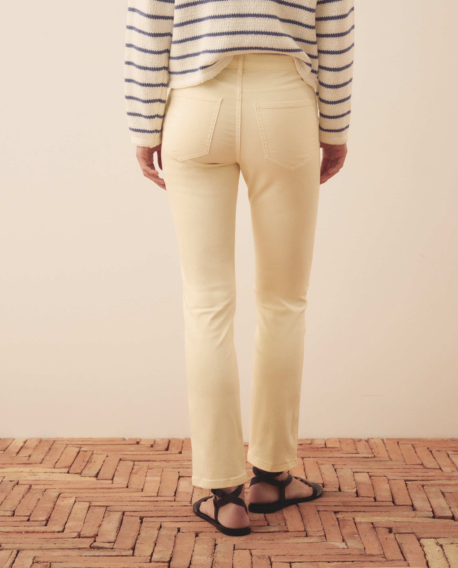 Jegging de mujer en color recto - Southern Cotton - Blanco roto Blanco roto-3