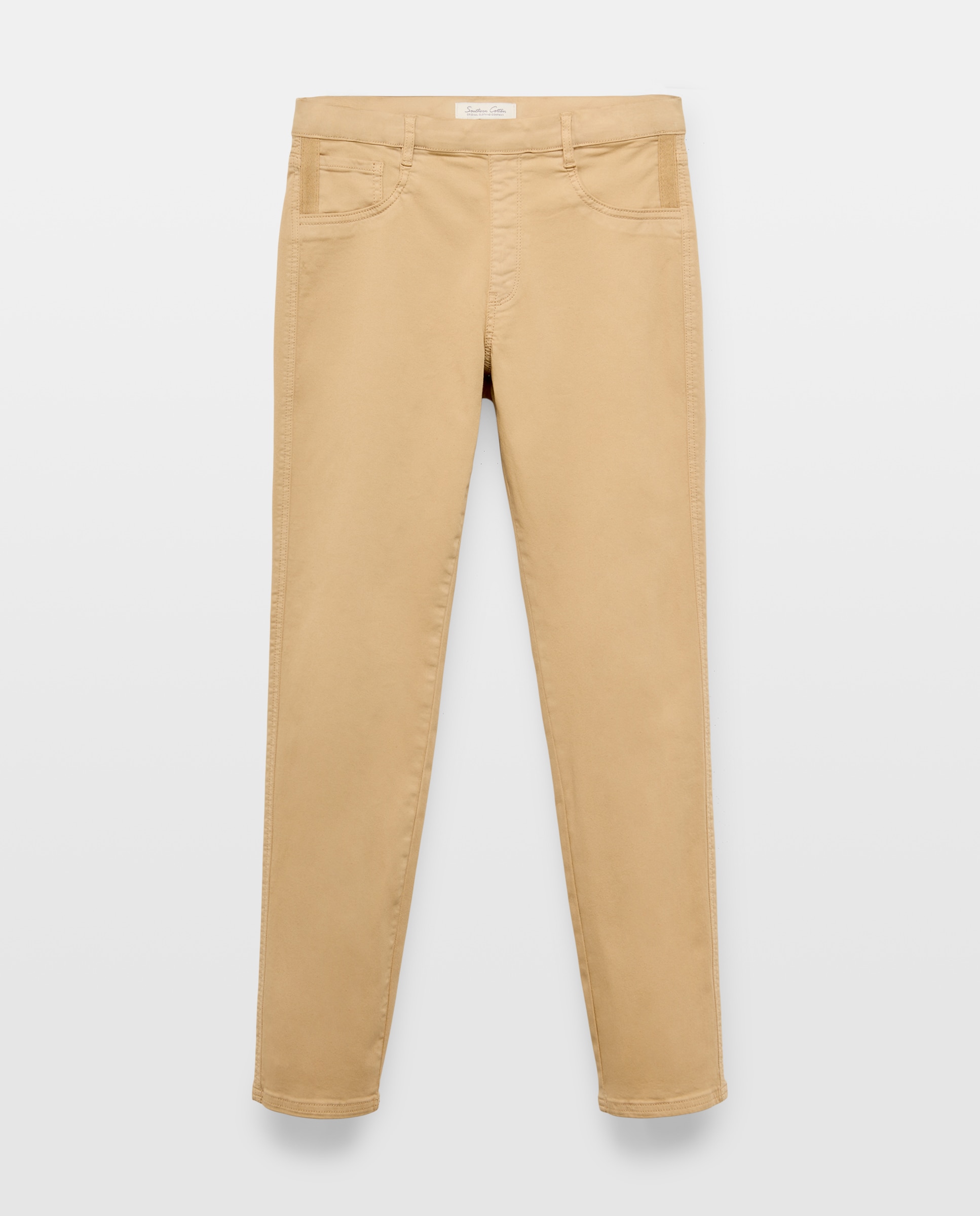 Jegging de mujer en color recto - Southern Cotton - Tostado Tostado-4