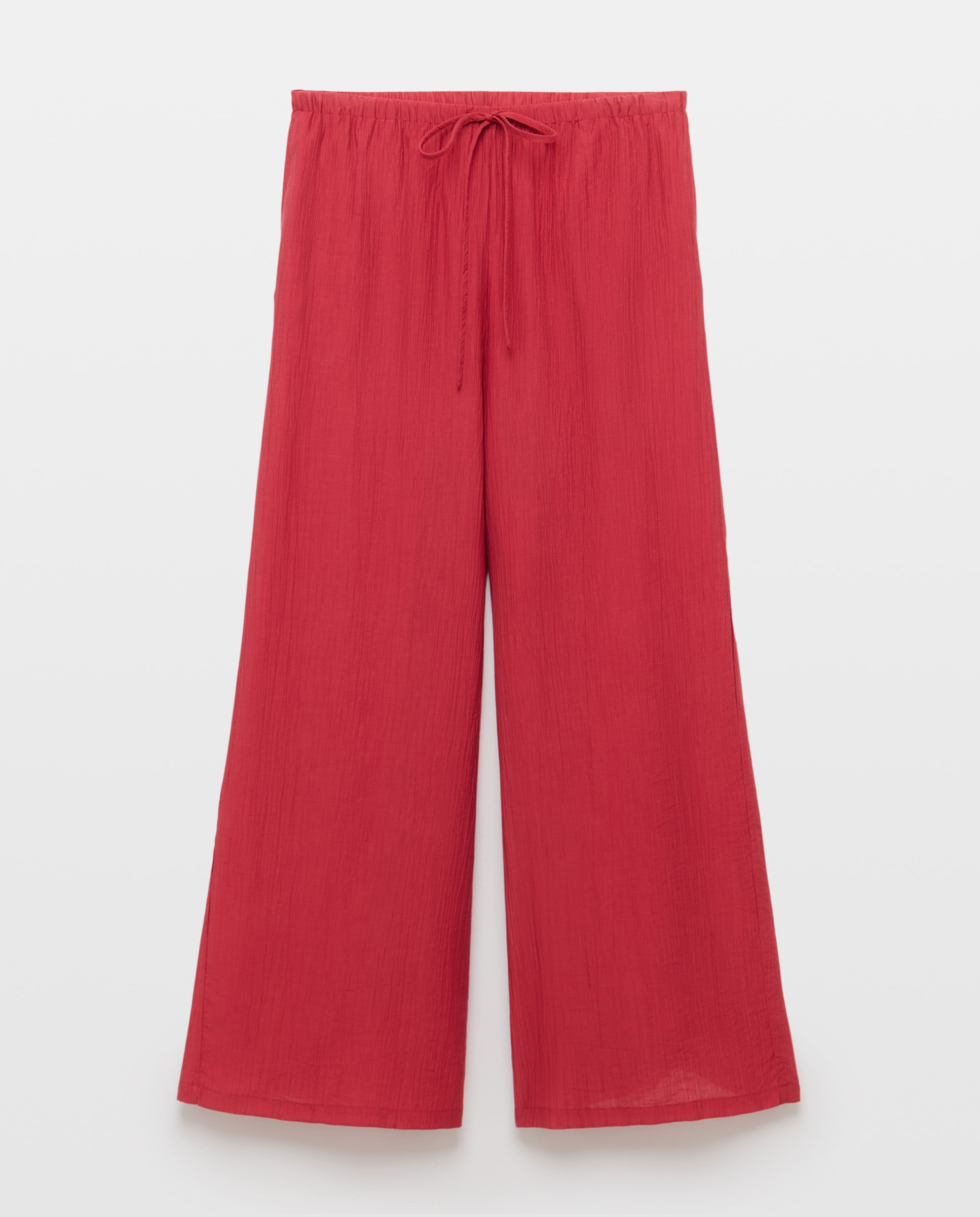 Calças Fluidas em Tencel 600 Vermelho-4
