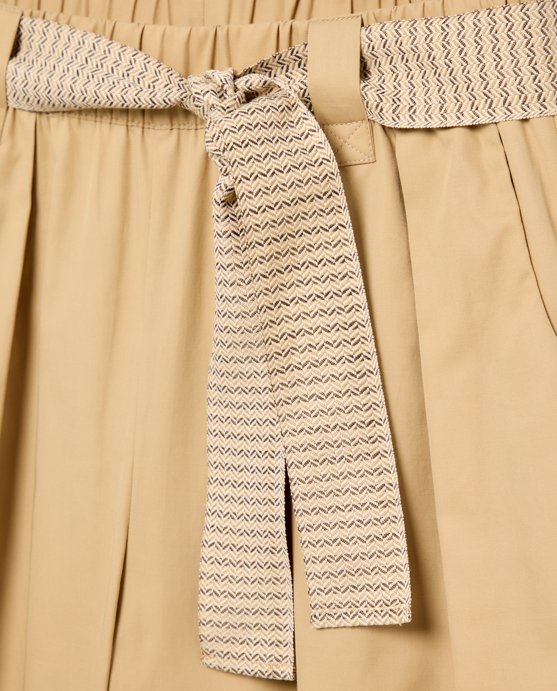 Imagen 6 de Pantalón de popelín de mujer con cinturón - Southern Cotton - Beige Beige