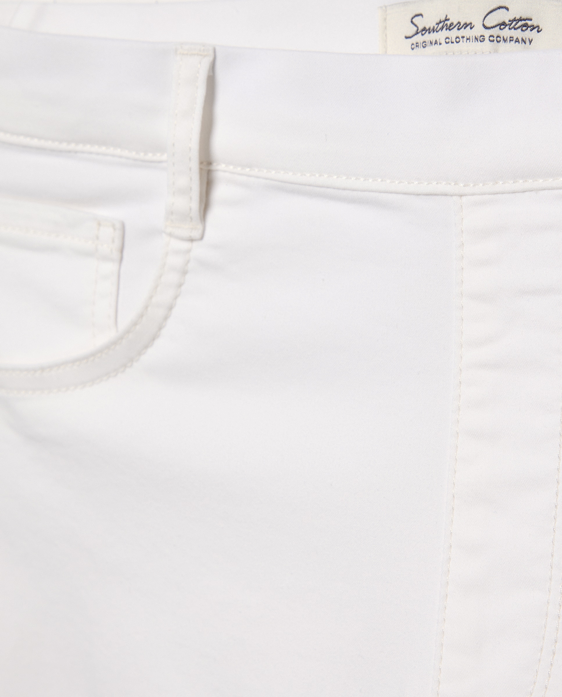 Jegging recto liso de mujer - Southern Cotton - Blanco Blanco-5