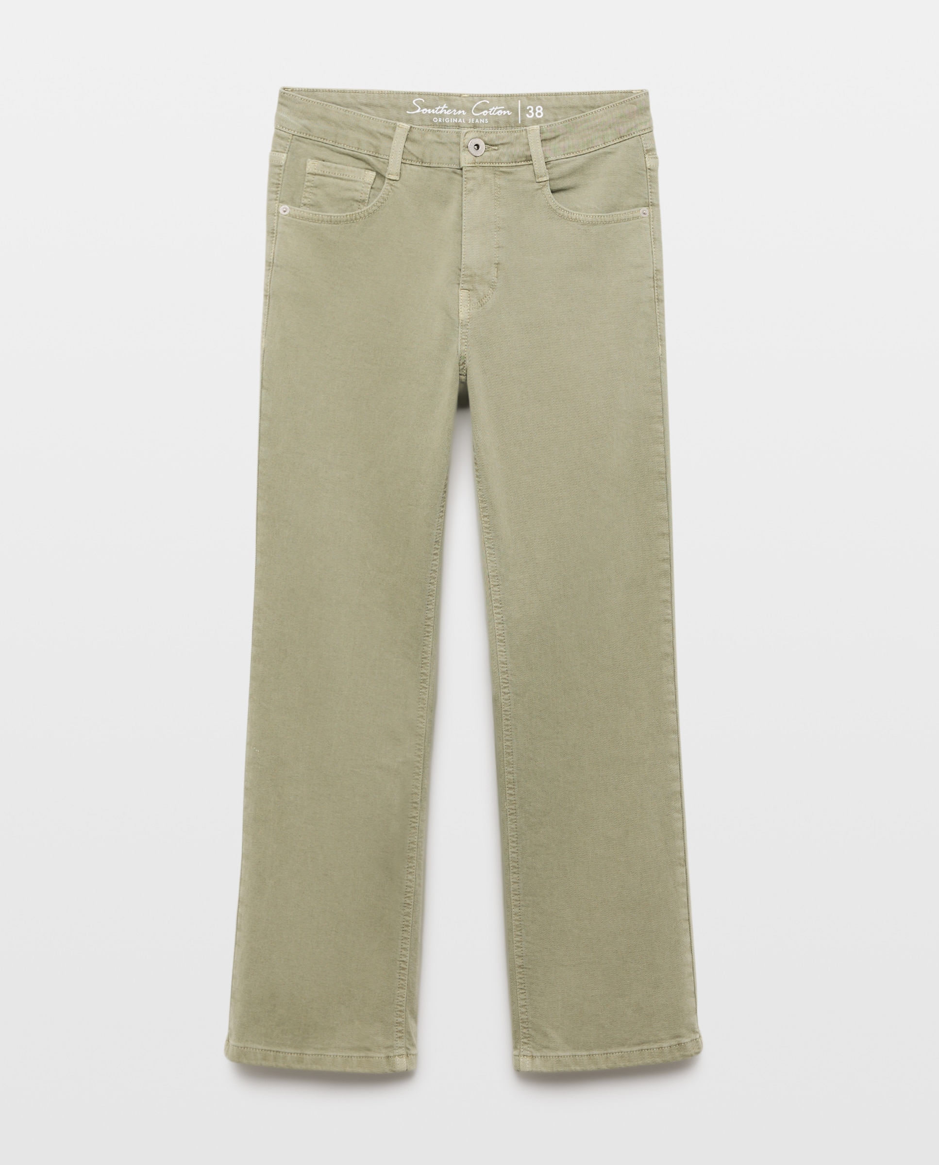 Pantalón de mujer cropped flare - Southern Cotton - 520 Kaki 520 Kaki-4
